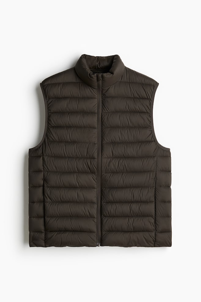 Wasserabweisende Puffer-Weste in Slim Fit - Khakigrün - 1