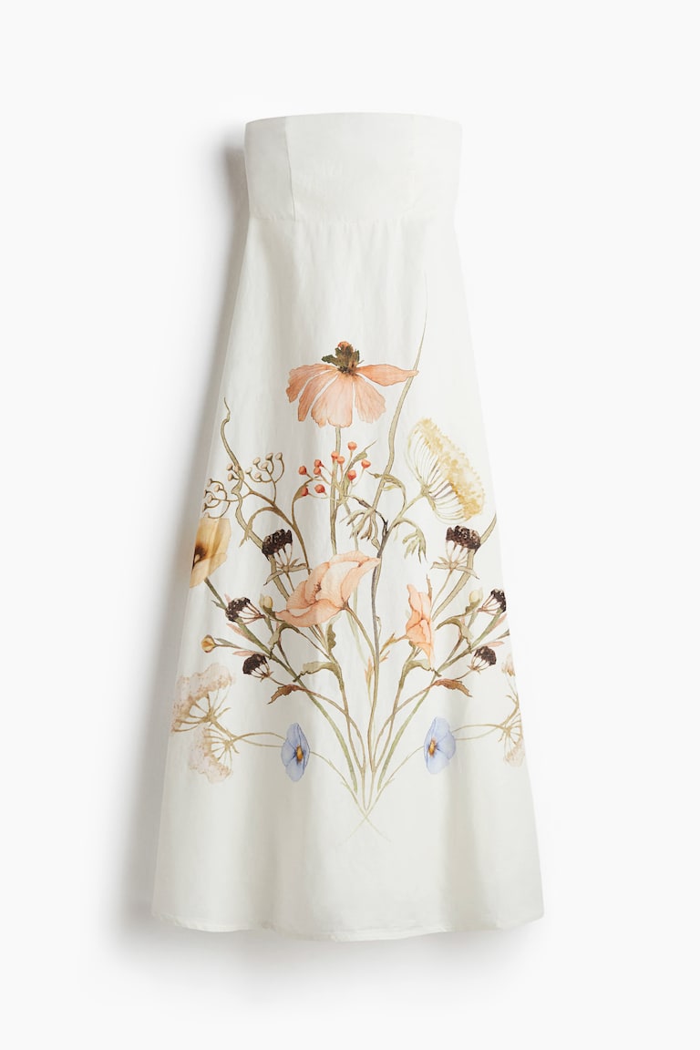 chinese dress ladies Women's White Linen Vacation Dress