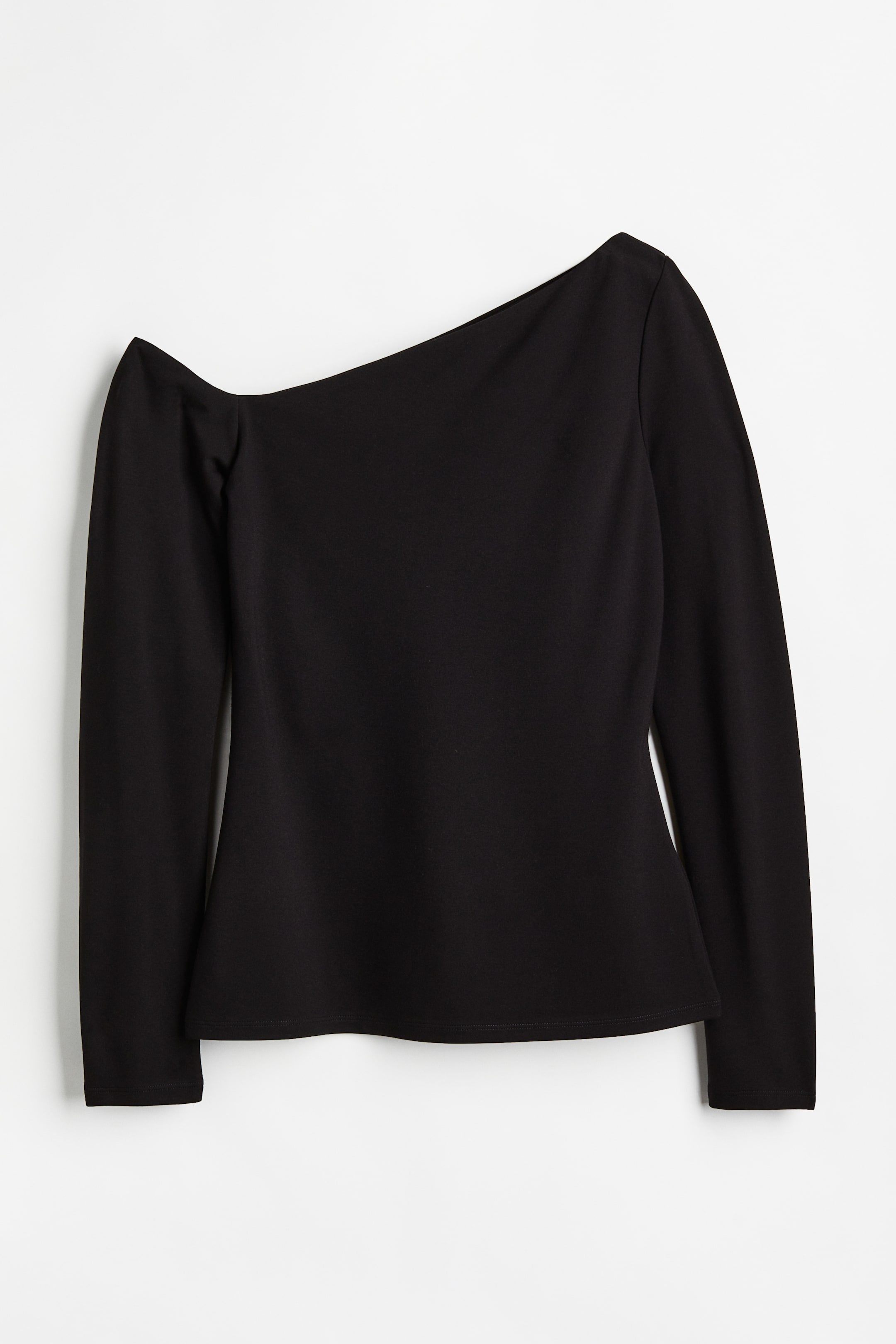 View larger image: One Shoulder Jersey Top - Black - Ladies | H&M AU 1
