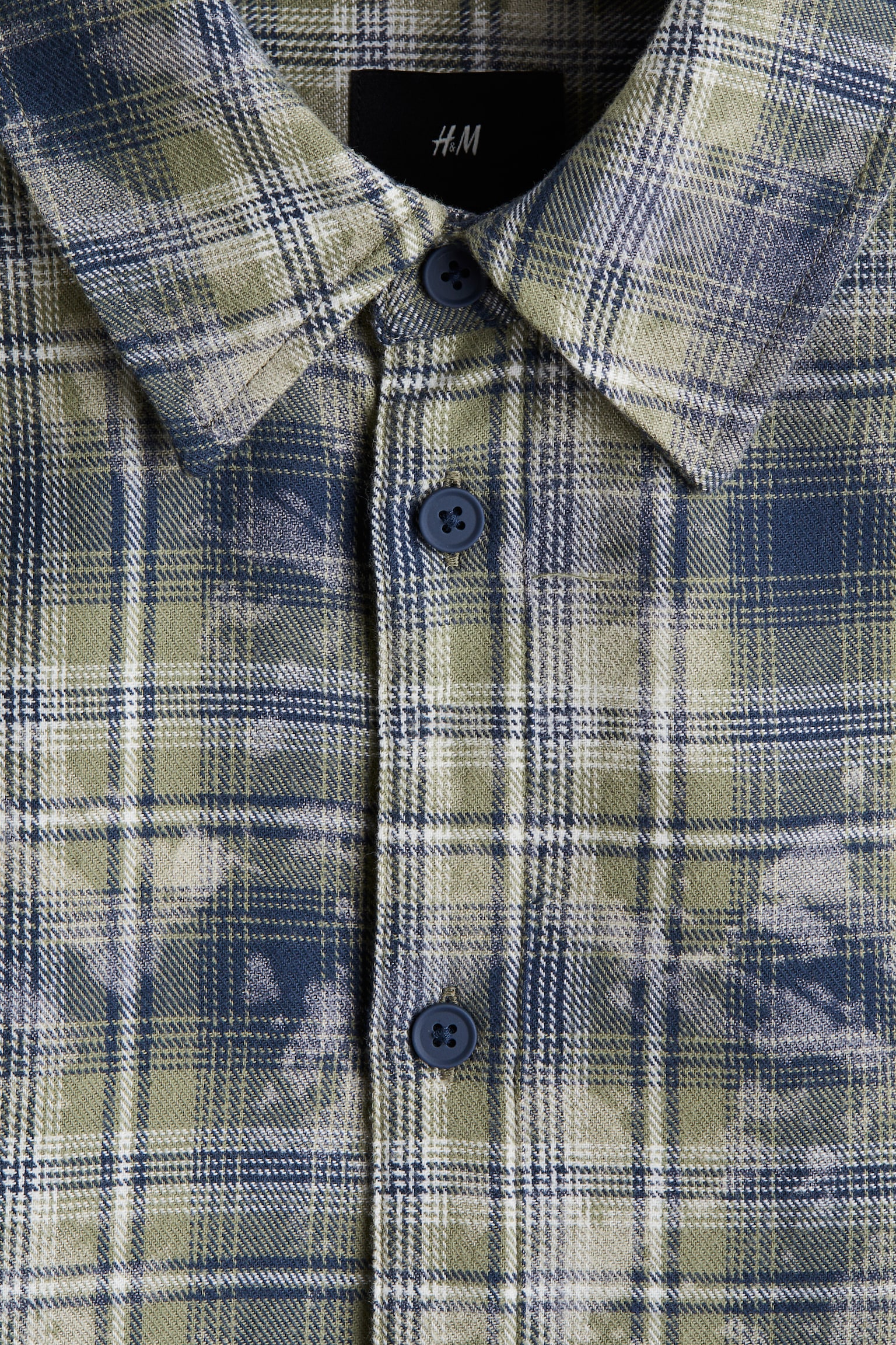 Áo sơ mi khoác nhẹ Loose Fit - Kẻ ca rô xanh dương/xanh lá/Màu xanh lá/Kẻ ca rô tím - 5