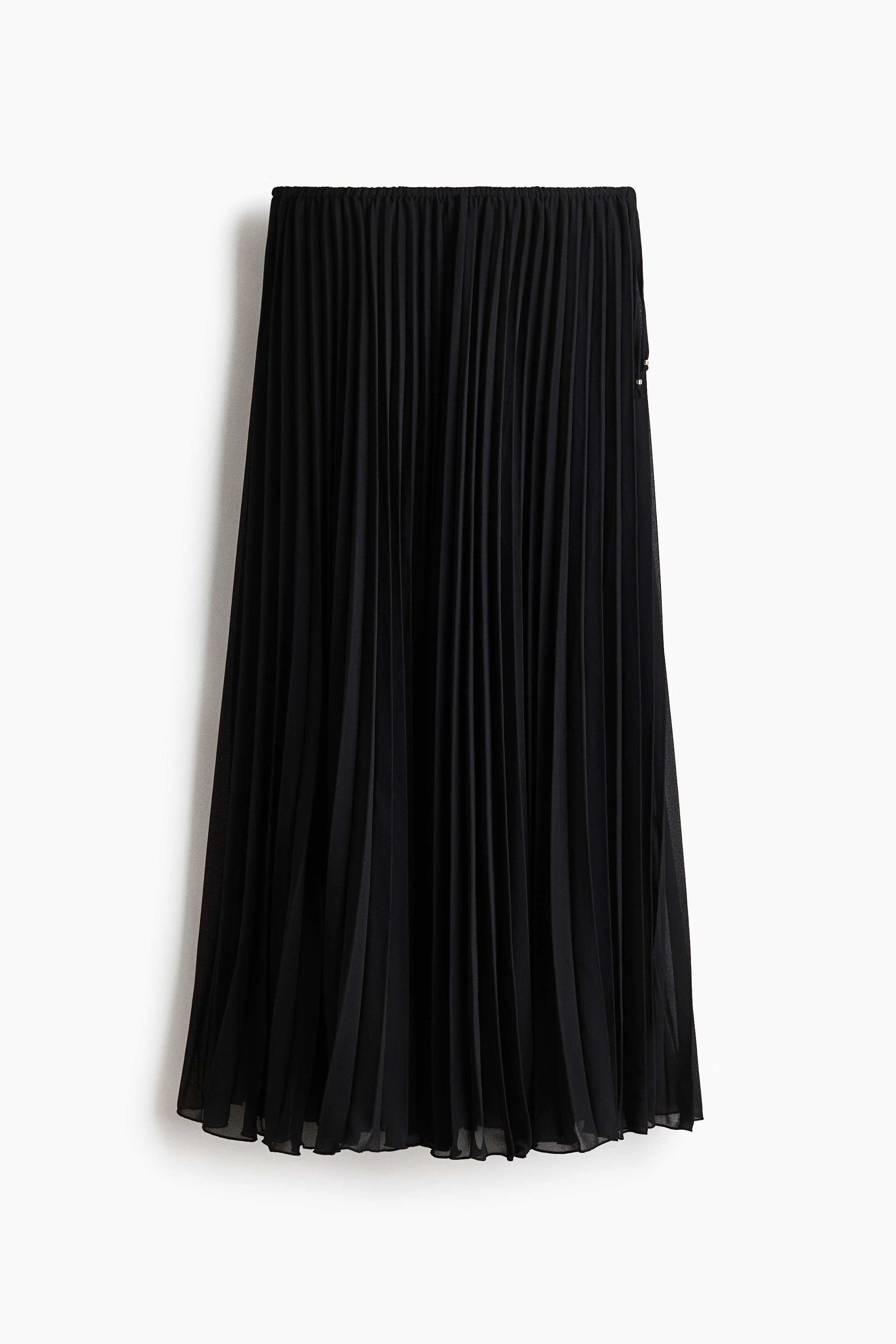 Pleated Chiffon Skirt - Black
