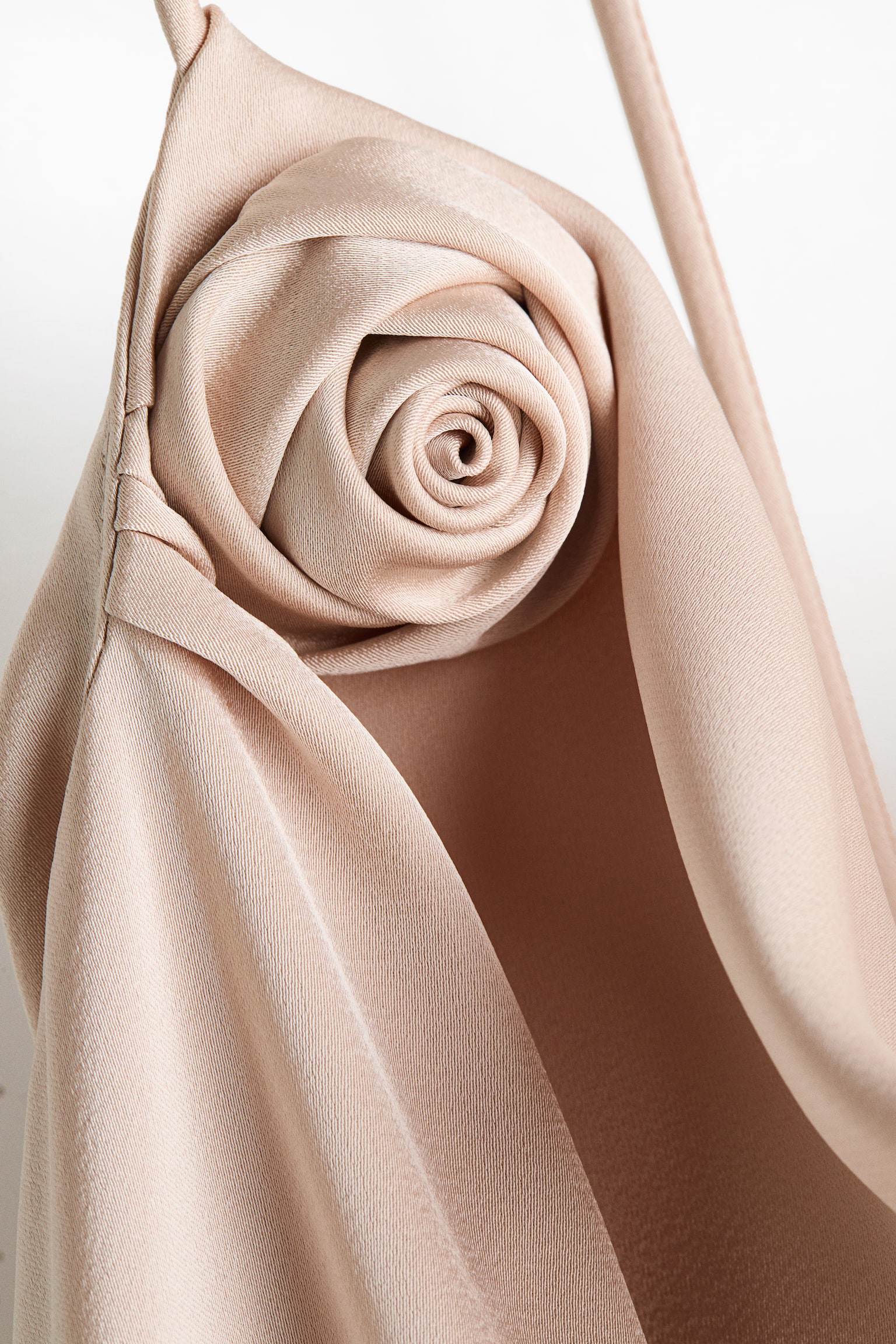 Tie-detail satin slip dress - Powder pink/Dark green/Golden olive/Light yellow - 2