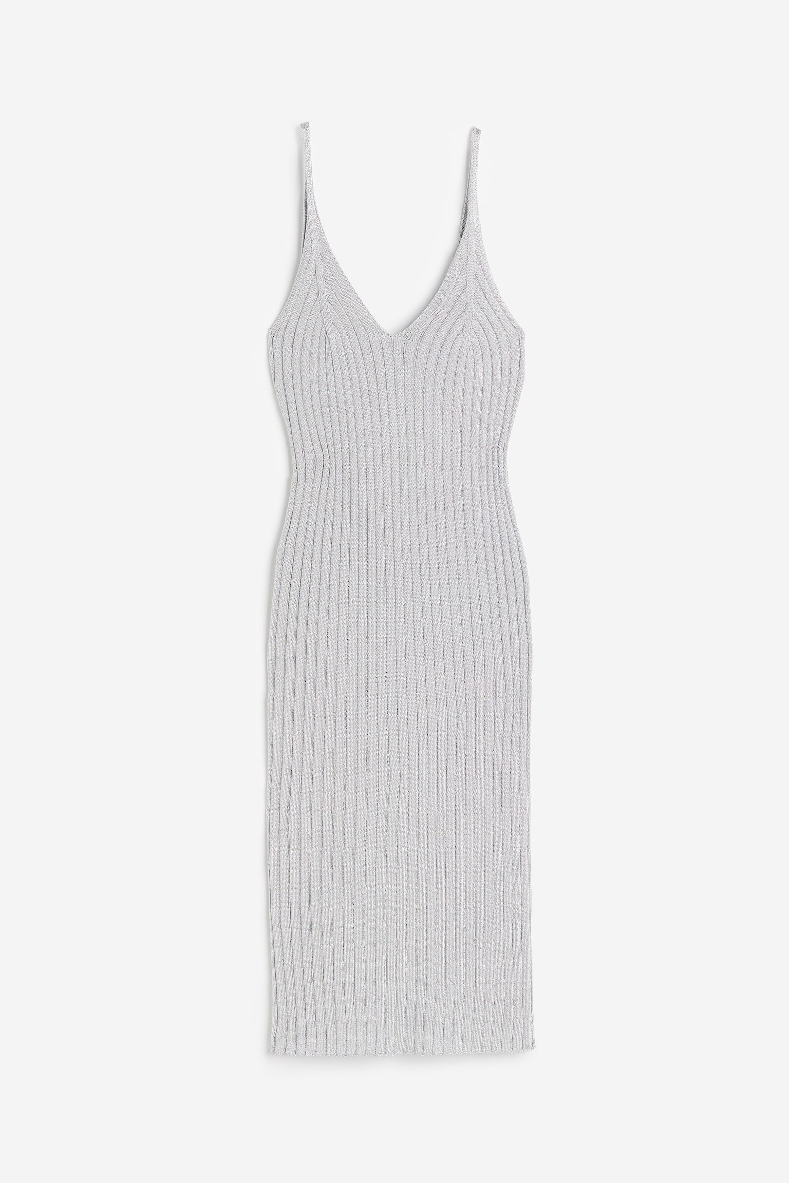 Shimmering Bodycon Dress - Silver colour - 1