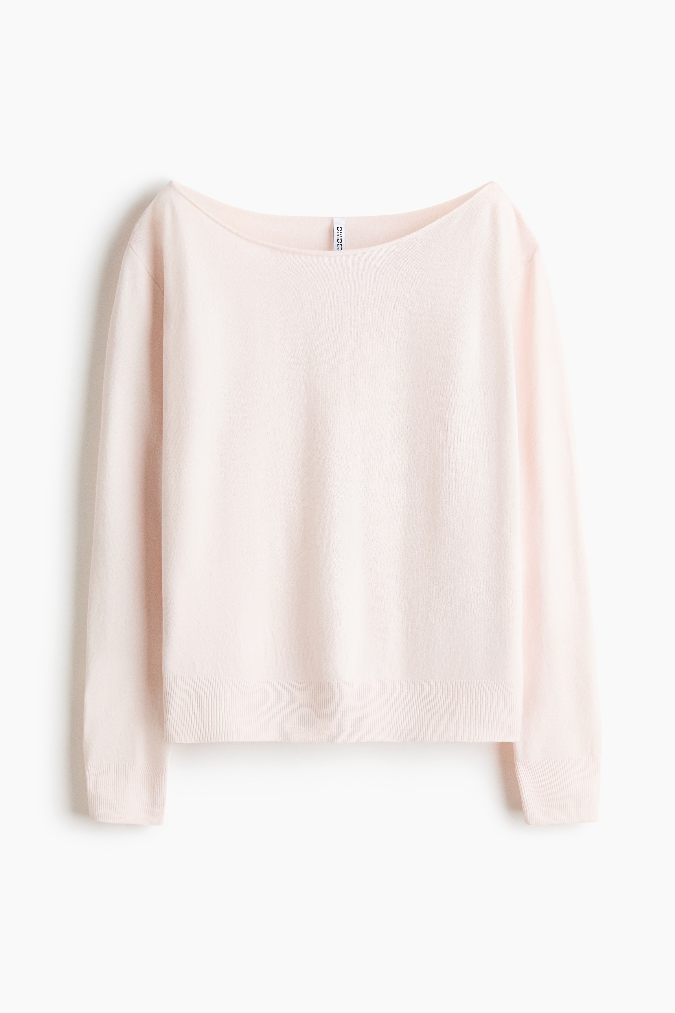 Off-the-shoulder jumper - Powder pink/Burgundy