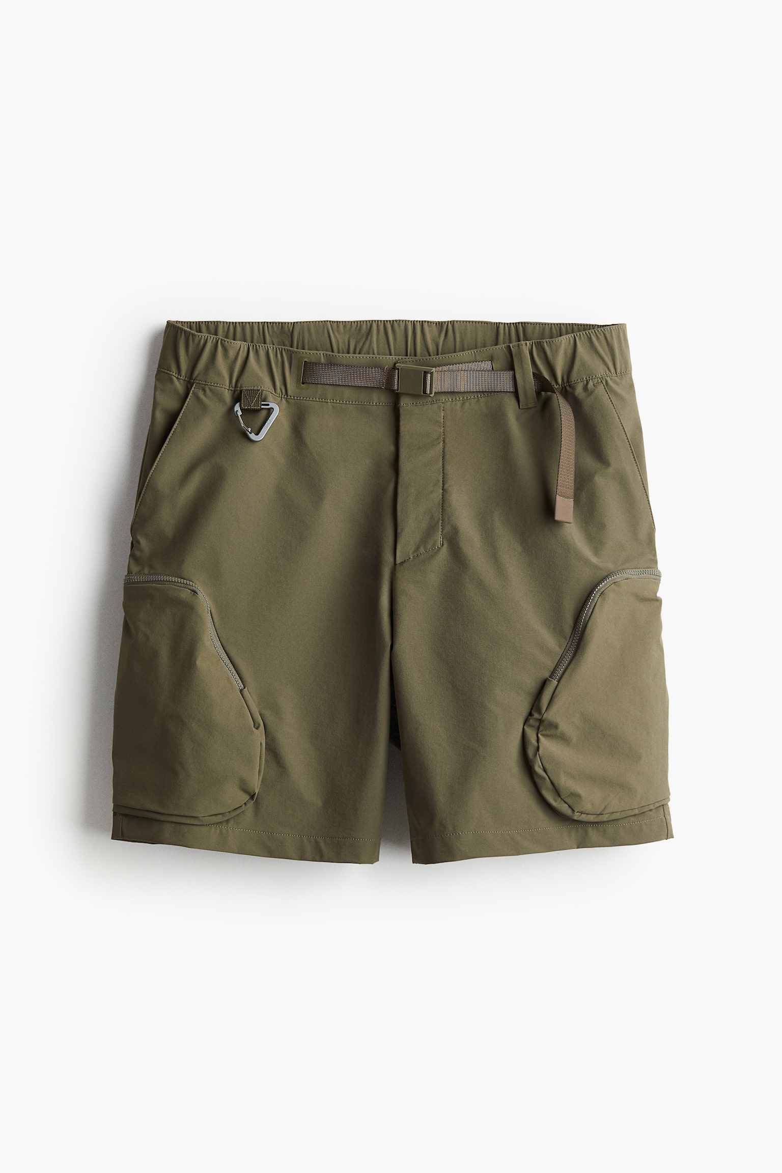 Mid Length Outdoor Shorts - Khaki green/Black - 2