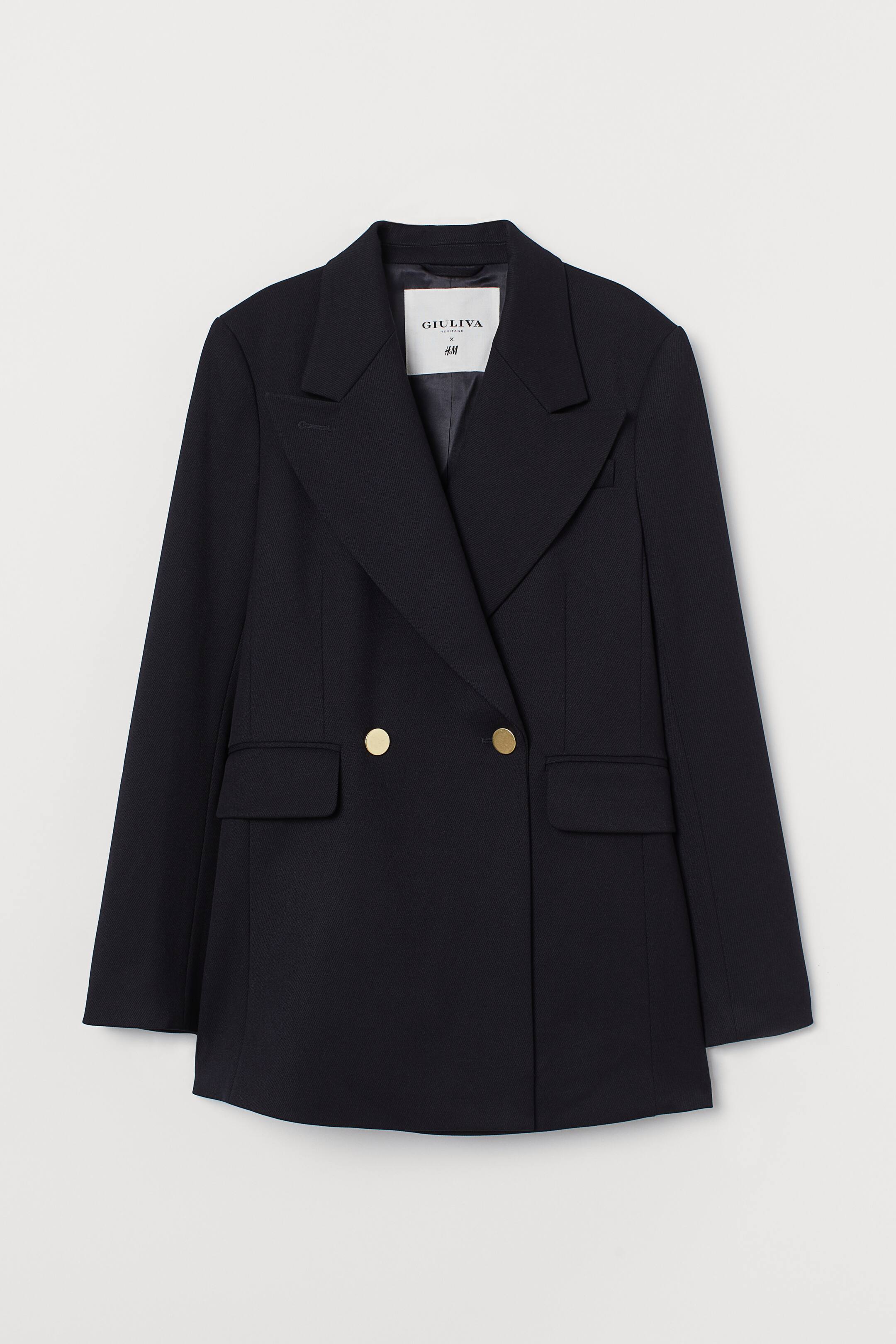 Zweireihiger Blazer - Langarm - Mitternachtsblau - Ladies | H&M DE