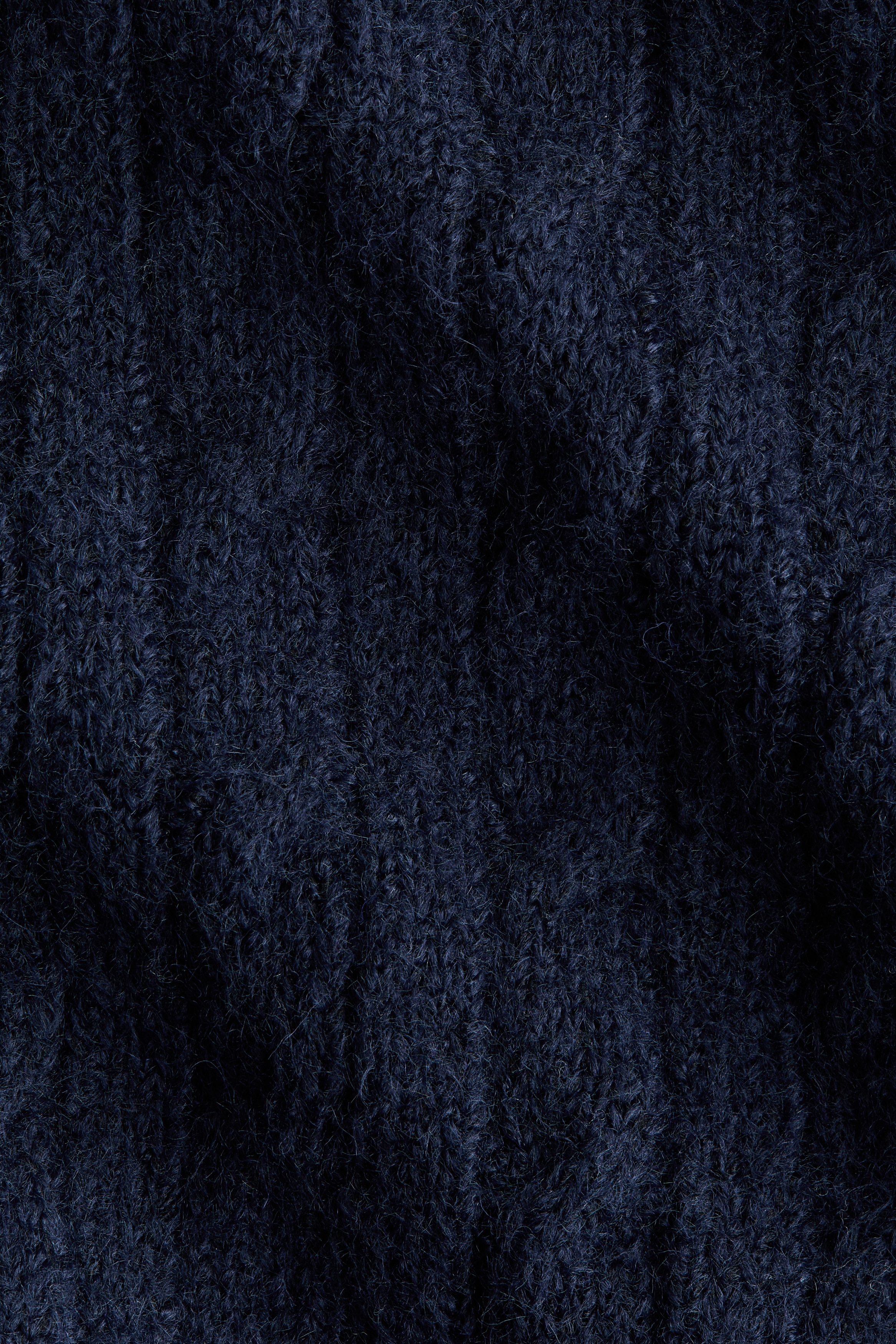 Cable-knit bomber jacket