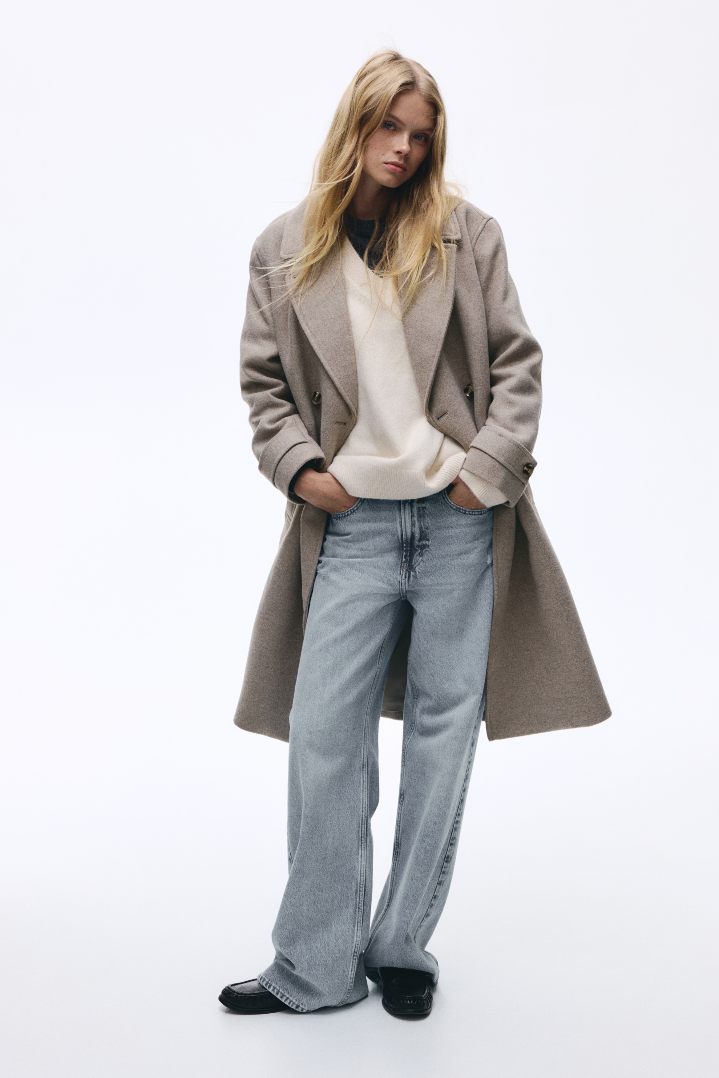 ダブルブレストコート - モール - レディース | H&M JP