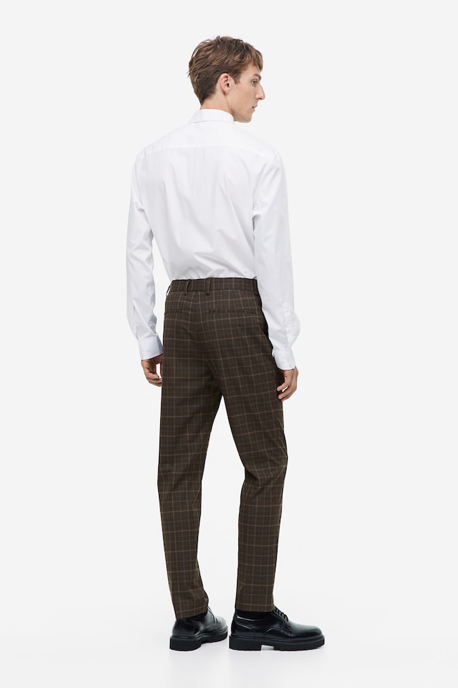 Slim Fit Suit trousers - Brown/Checked/Dark blue/Checked - 7