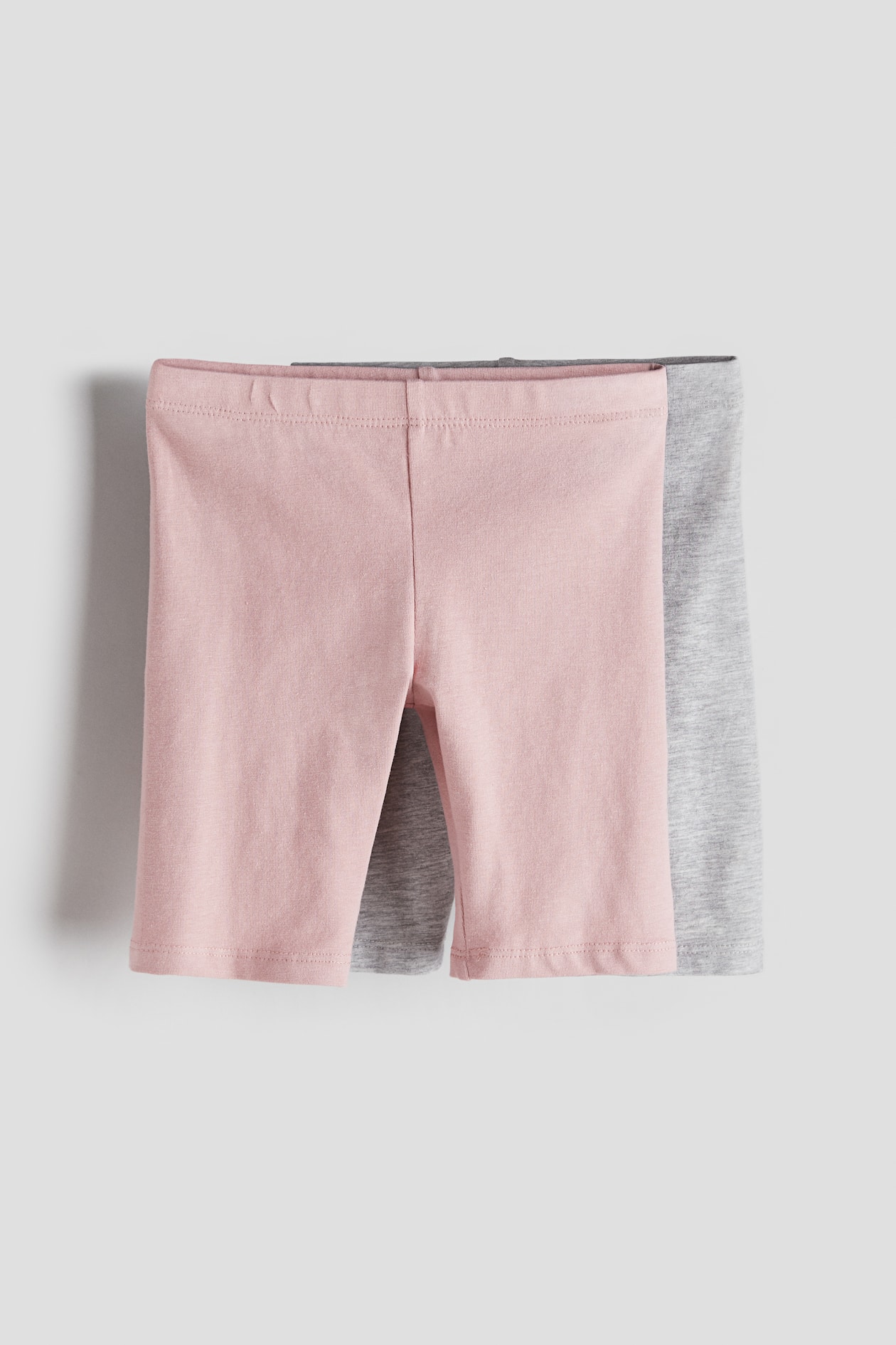 Light pink/light gray melange 2-pack Bike Shorts for kids | H&M US