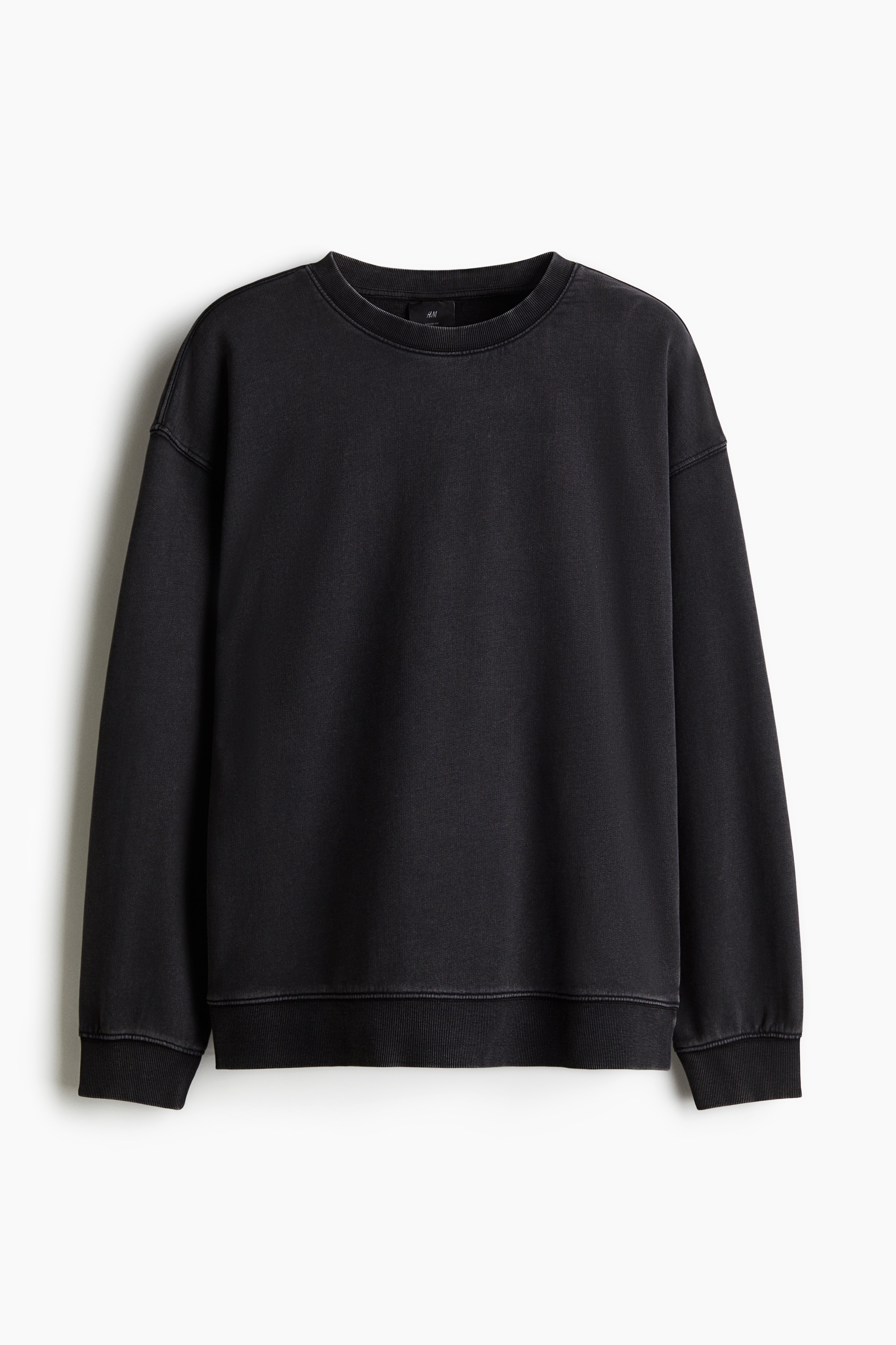 Loose Fit Washed Sweater - Black/Dark grey