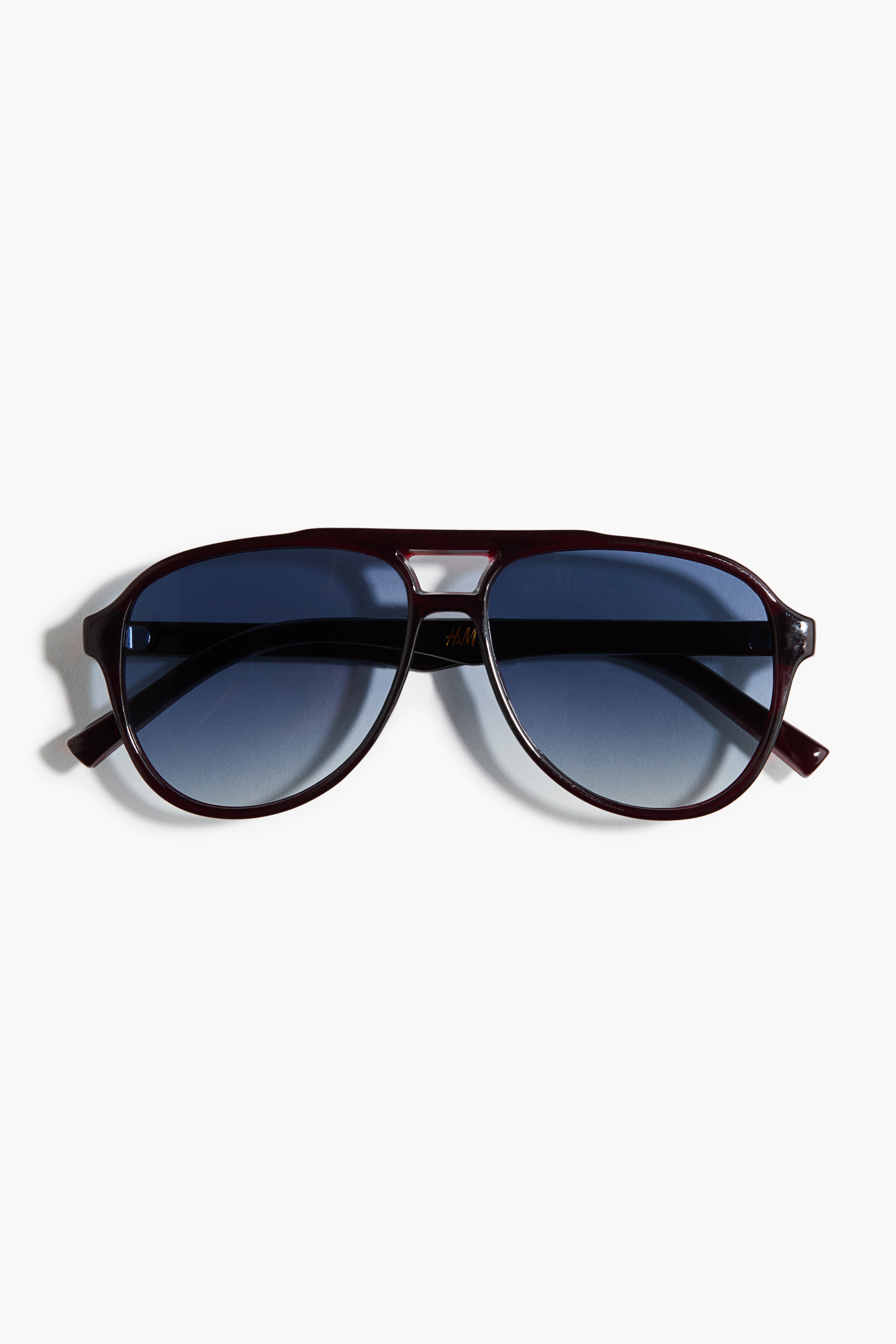 Aviator-style sunglasses - Dark brown/Blue