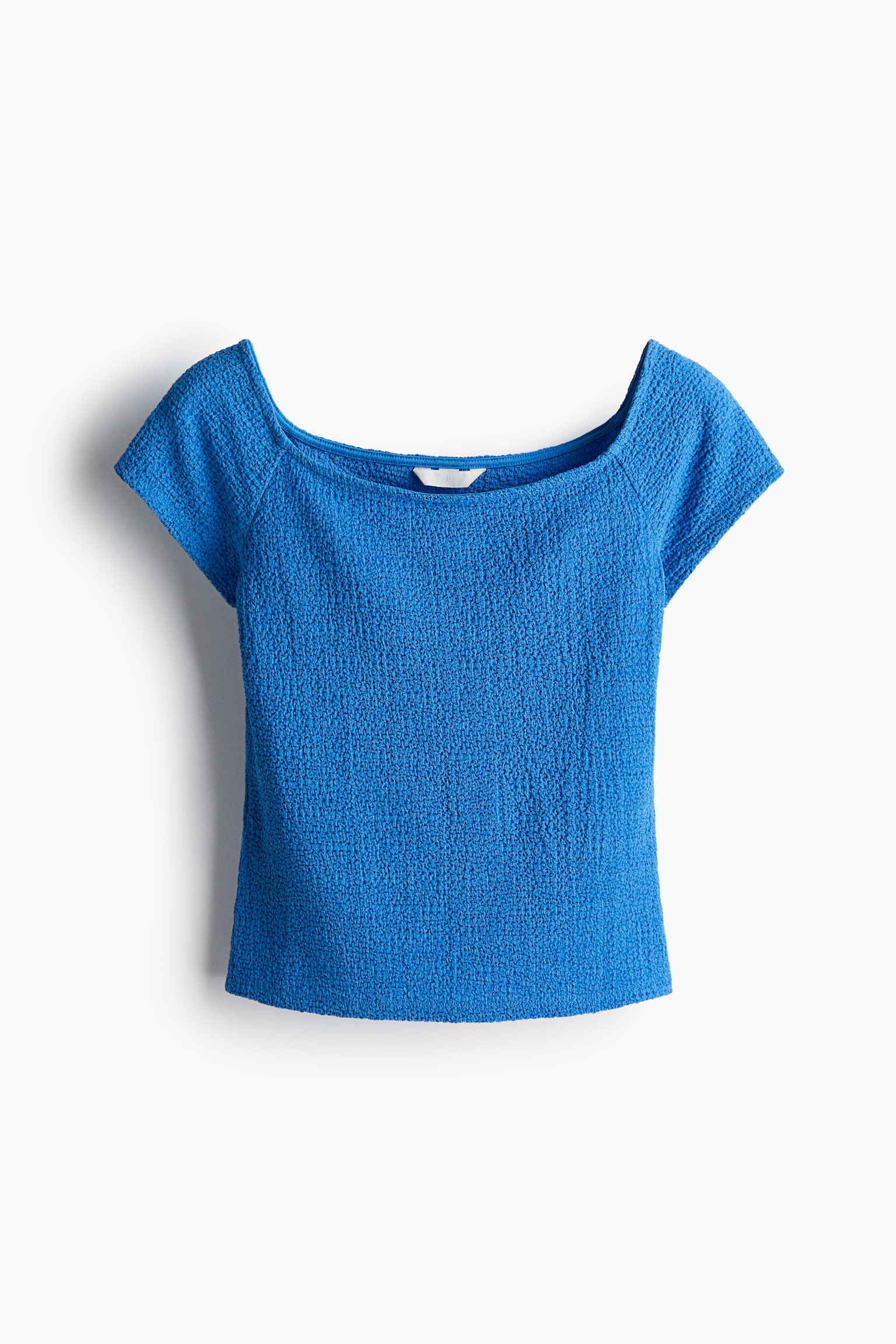 Женский топ H&M Textured Jersey Top, цвет: Яркий синий — фото 1