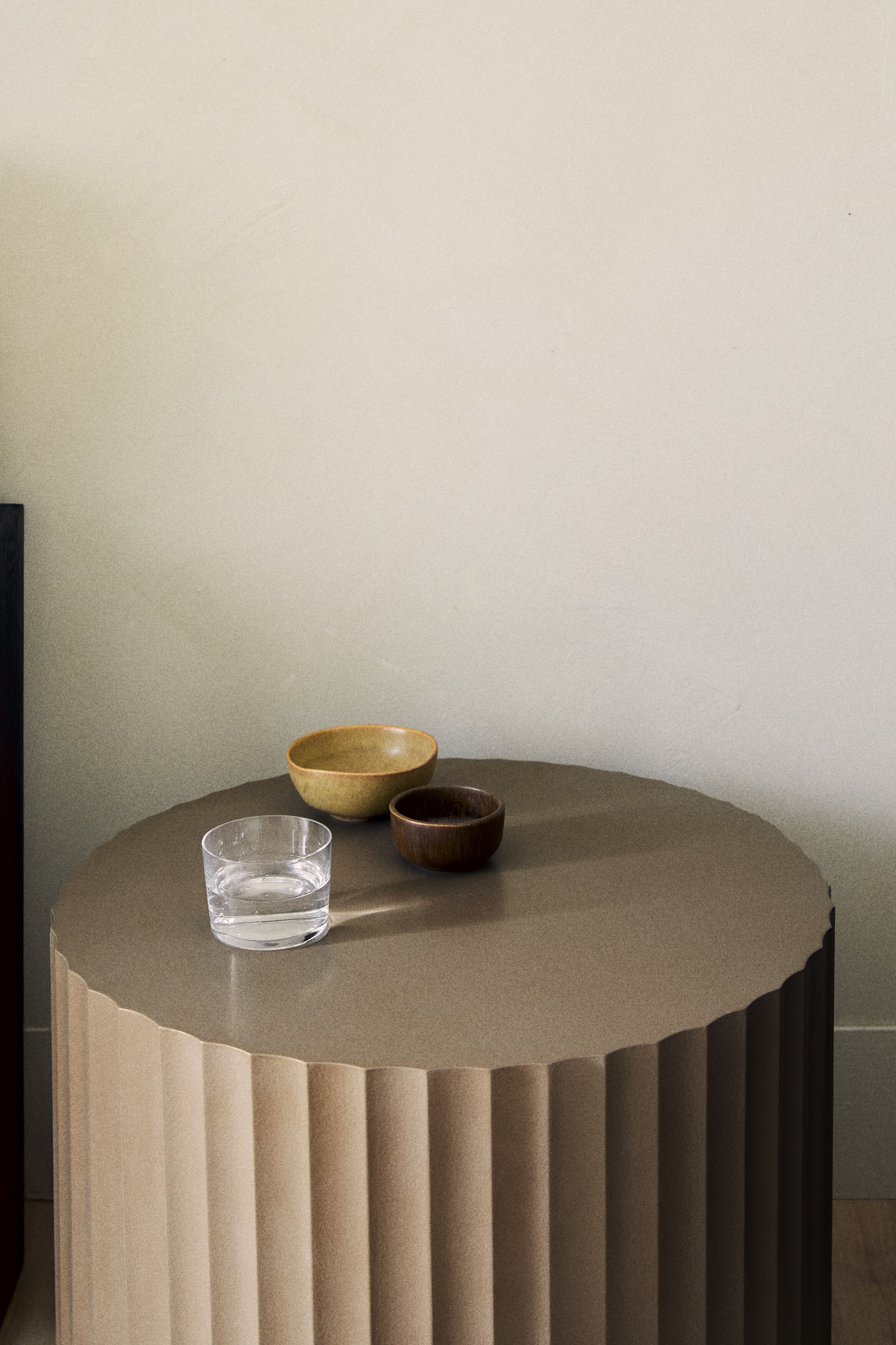 Table basse façon pilier - Marron ancien