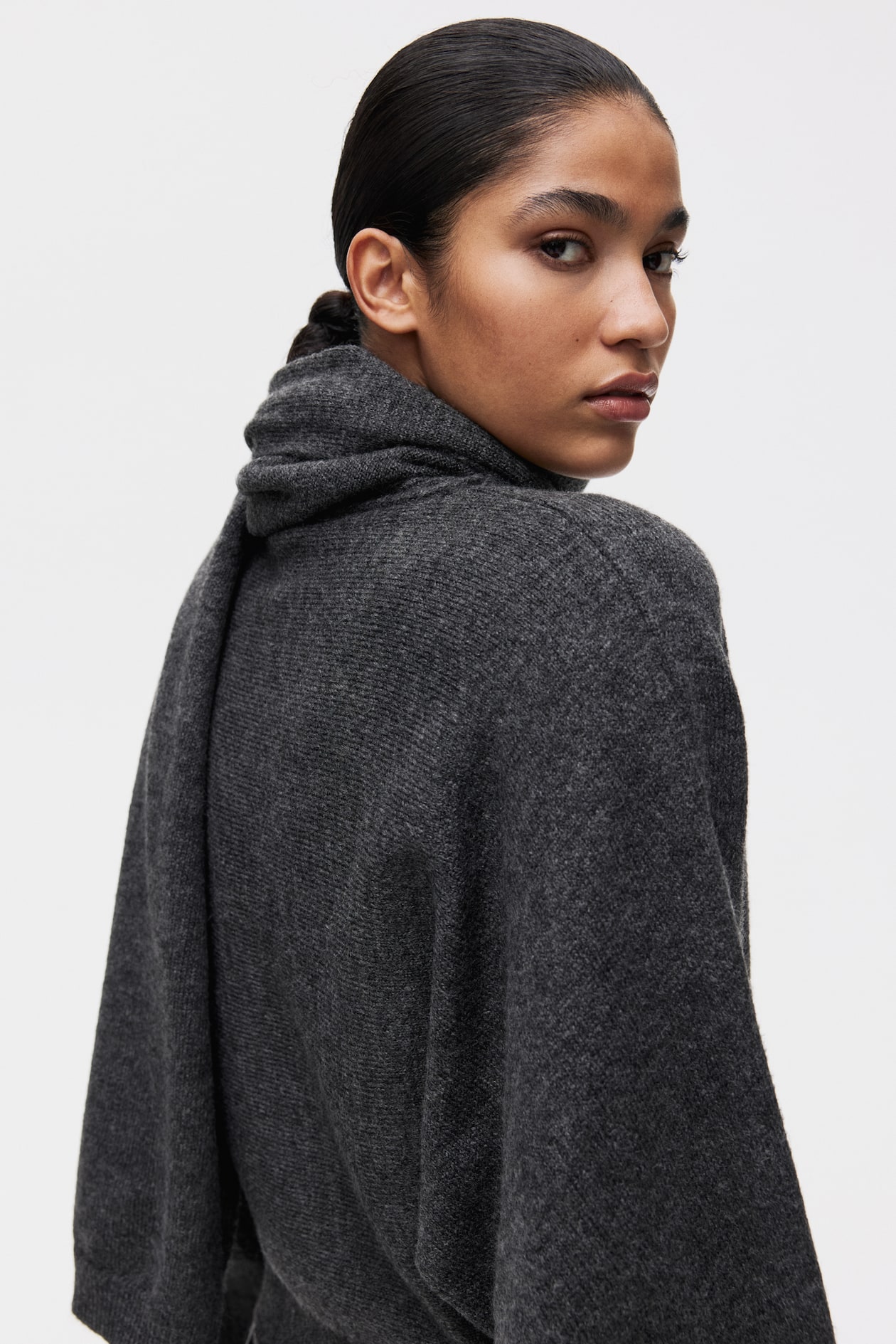 Oversized Scarf-Detail Sweater - image 3