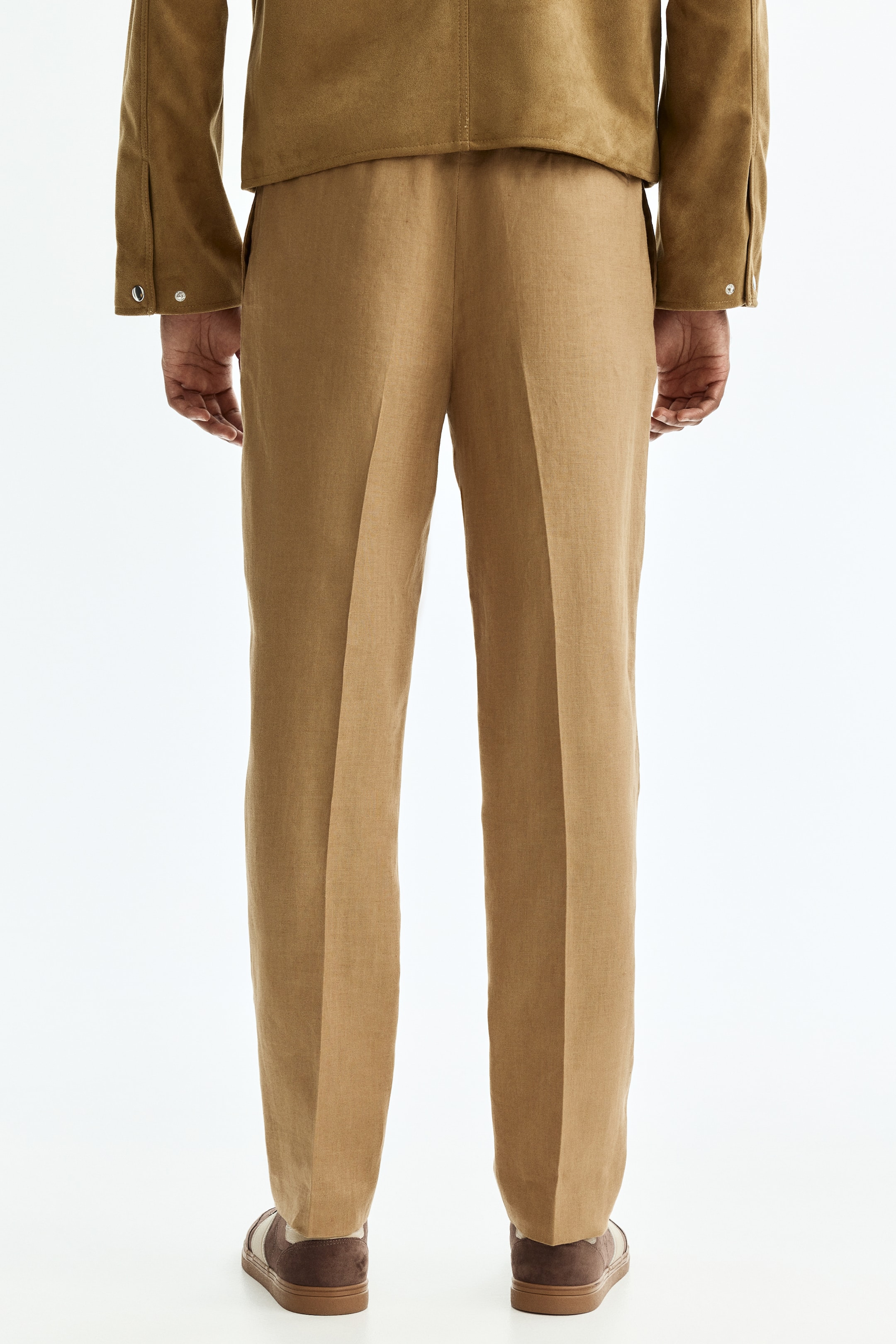 Мужские брюки H&M Slim-Fit Linen Suit Pants — фото 6