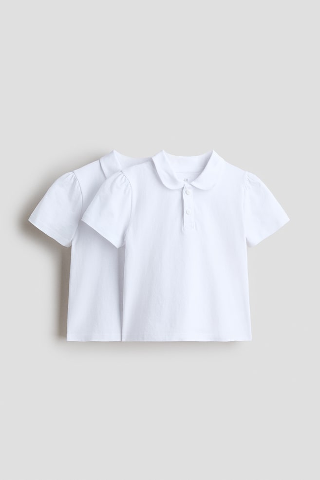 2-Pack Polo Shirts - White - 1