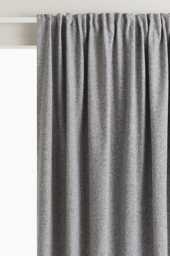Tenda oscurante lunga e ampia 1 pezzo - Grigio/Bianco - 1