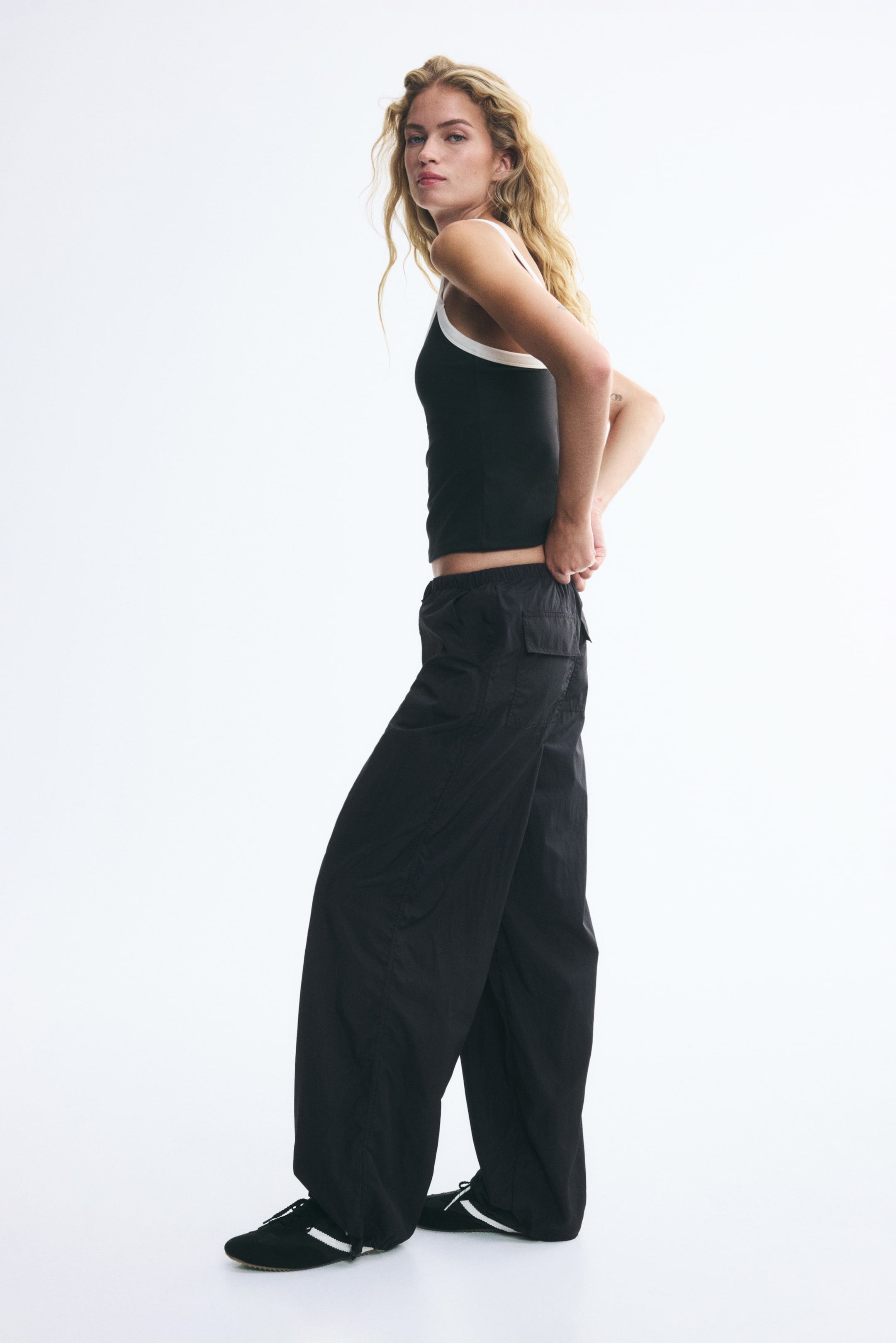 Nylon Parachute Pants