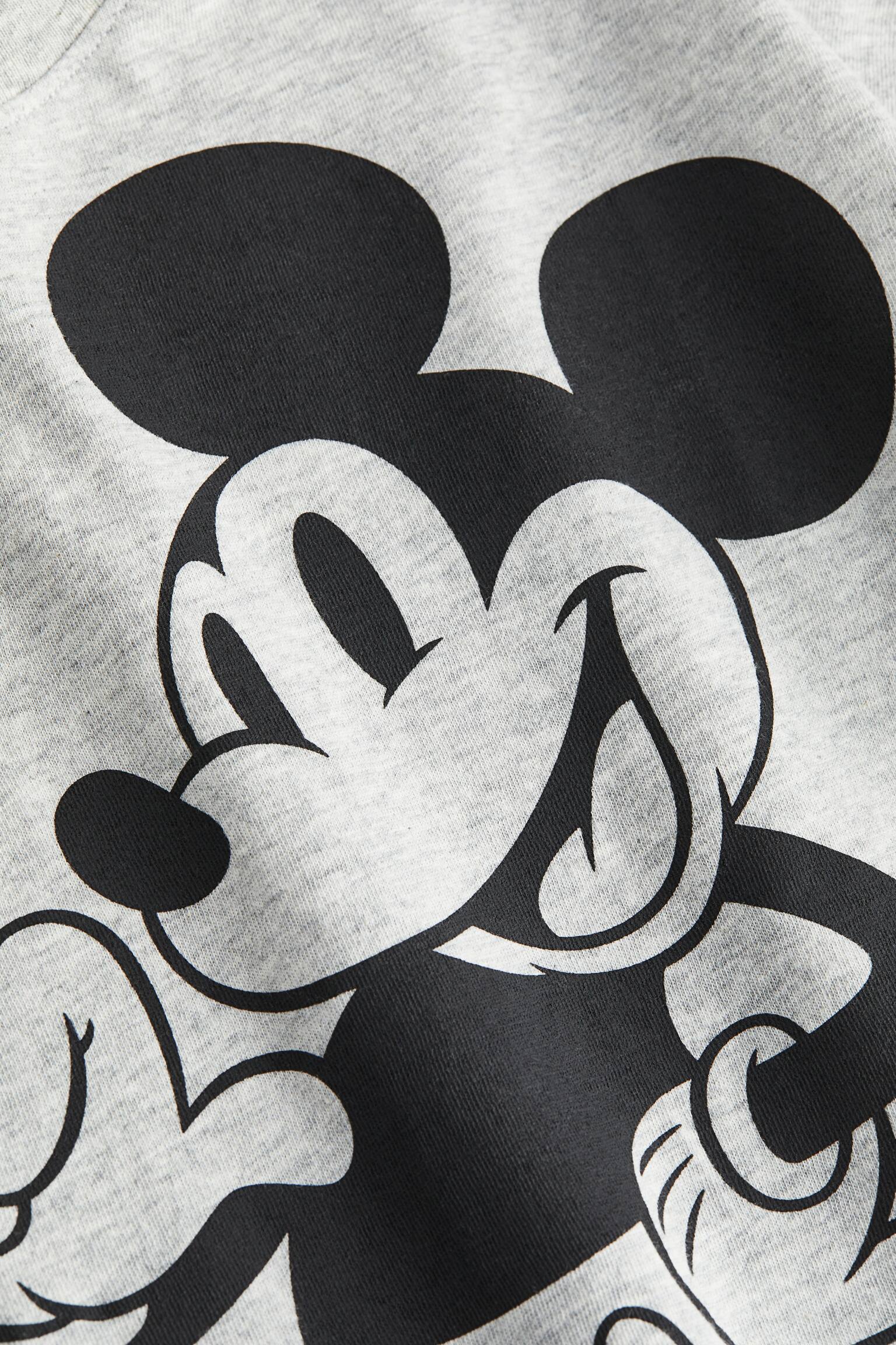 Oversized Print Tee - Grey marle/Mickey Mouse - 2