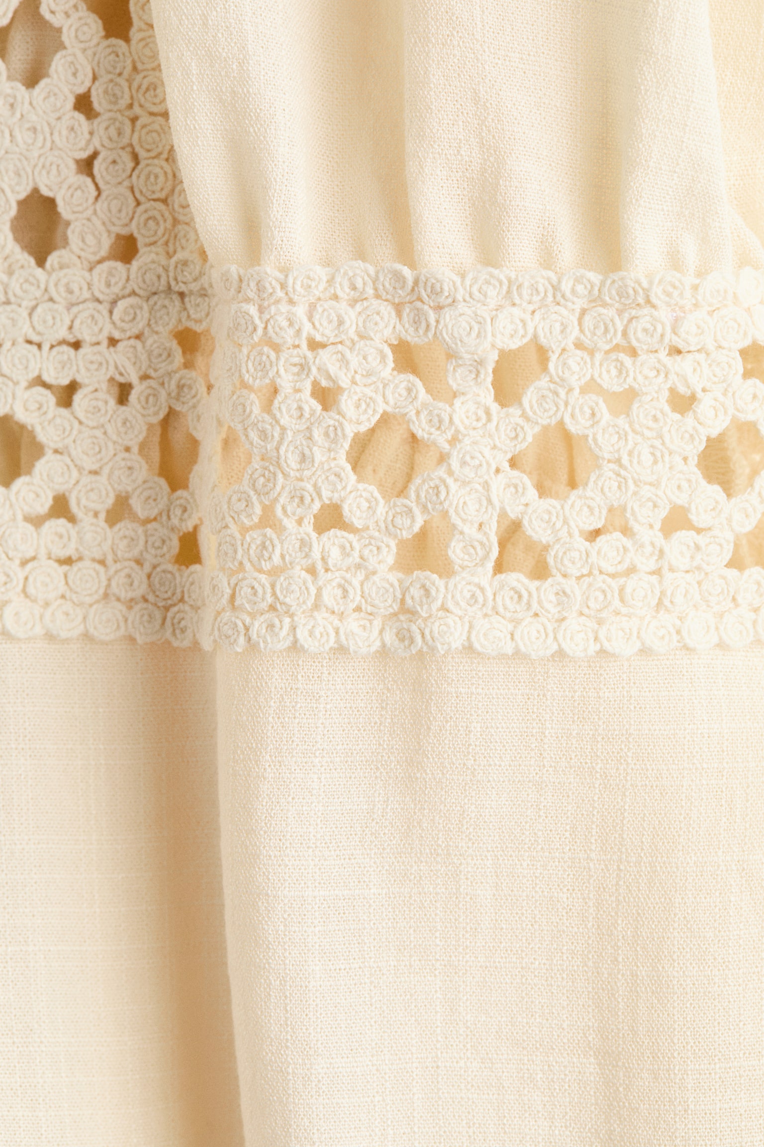 Женское платье H&M Crochet-Look Tunic, цвет: Светлый бежевый — фото 6