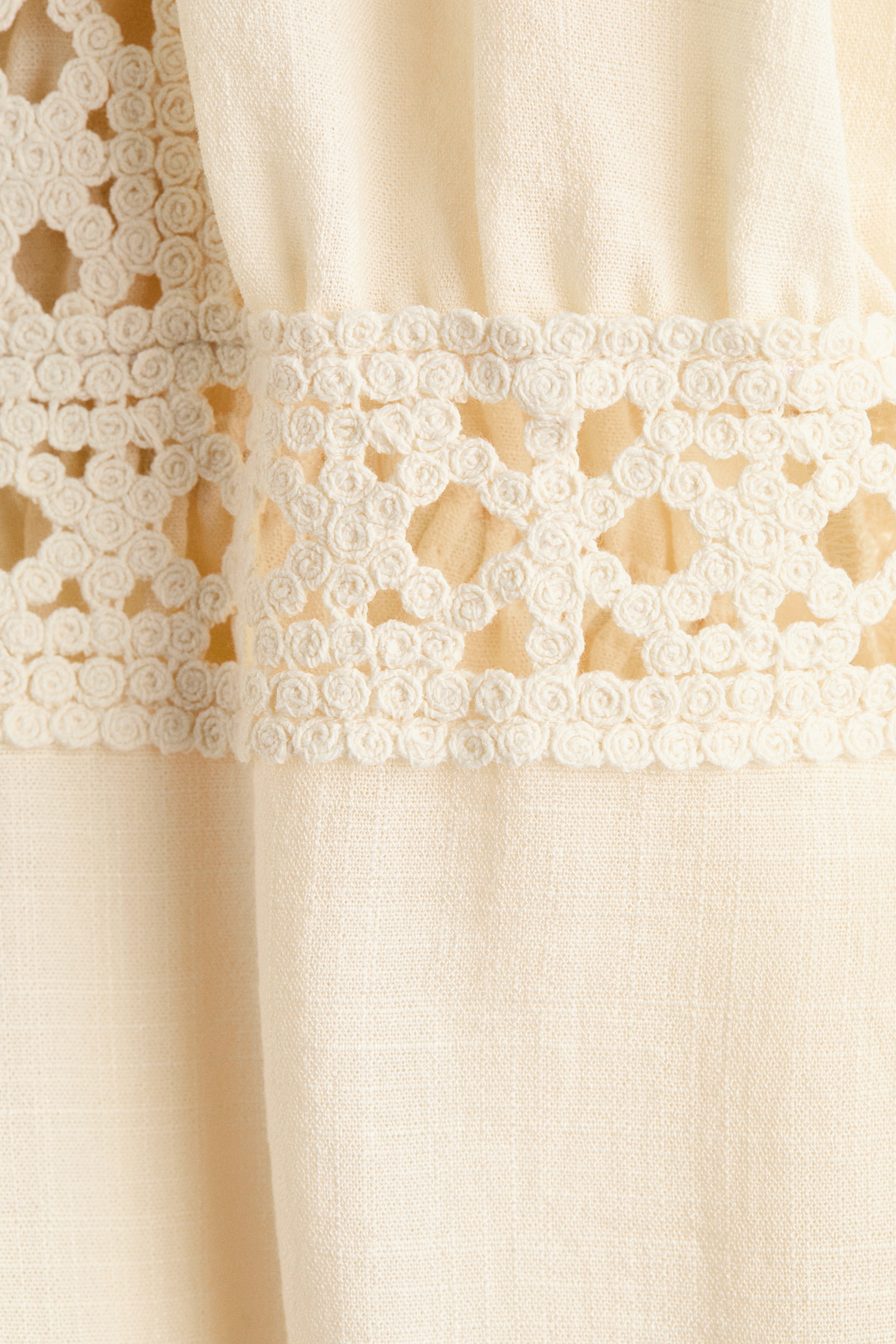 Crochet-Look Tunic Dress