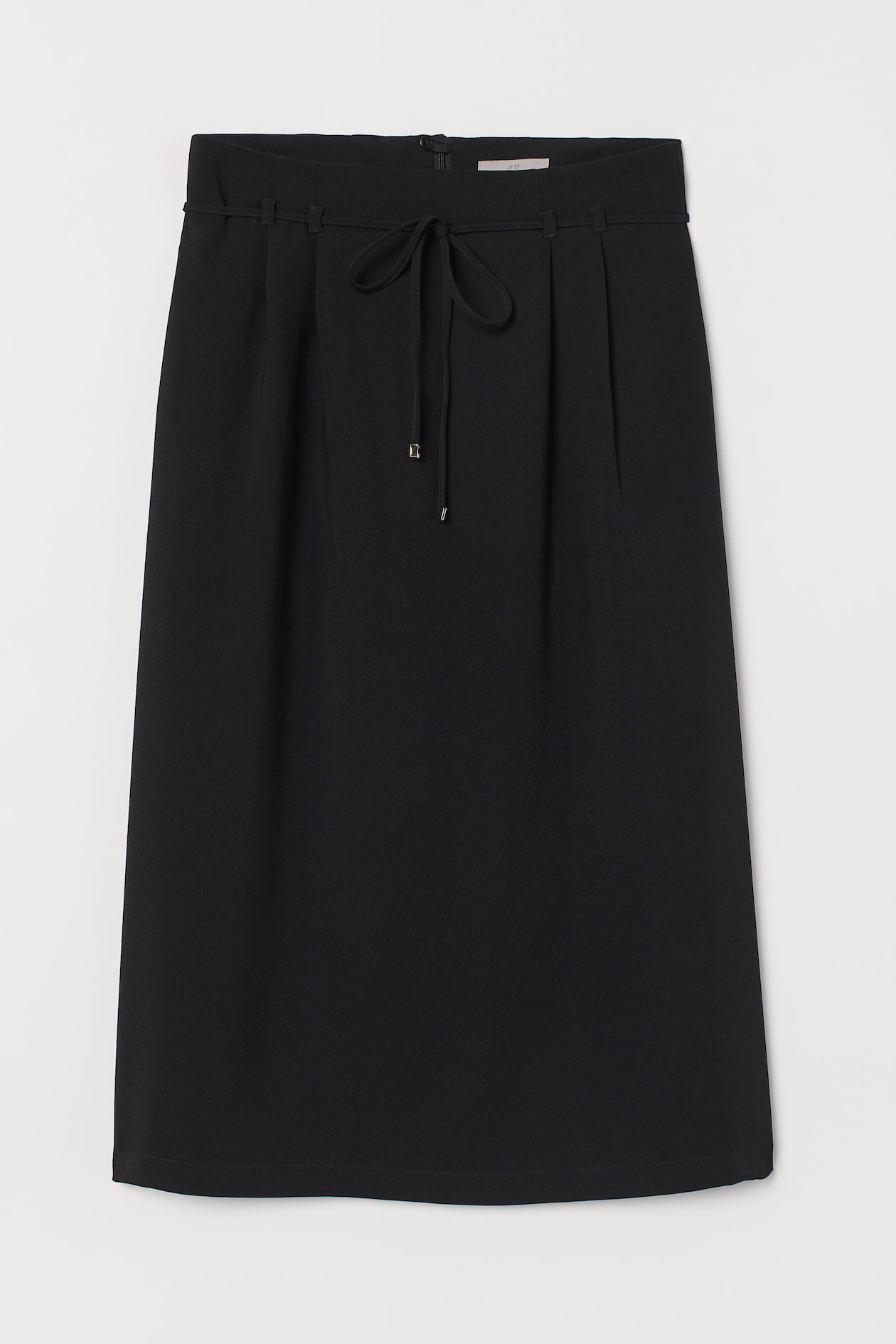 Skirt with Tie Belt - High waist - Short - Black - Ladies | H&M US