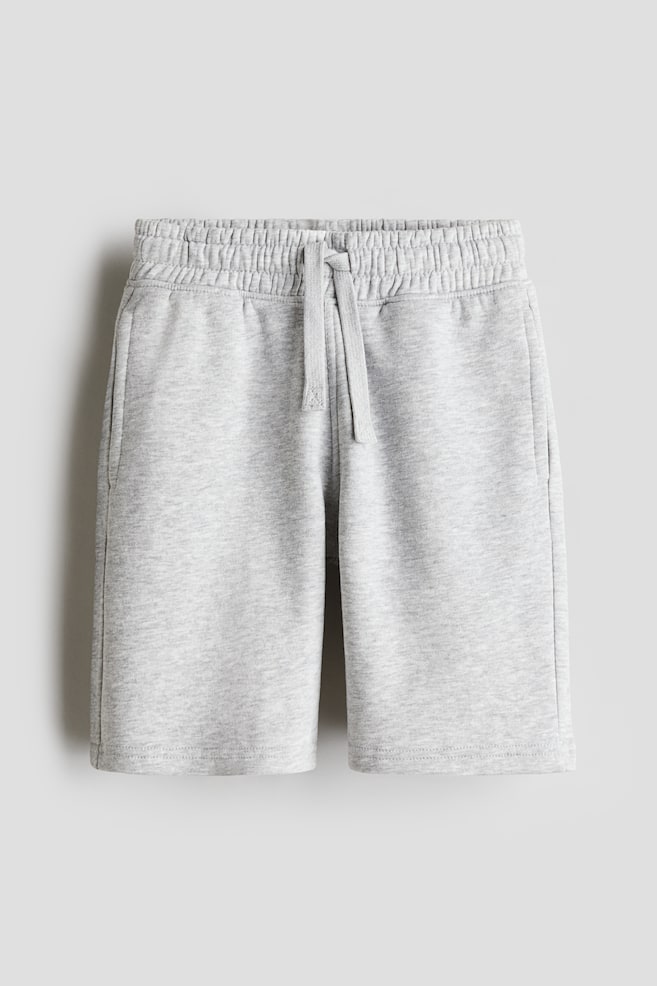 Sweatshirt shorts - Light grey marl/Navy blue/Light grey marl - 1