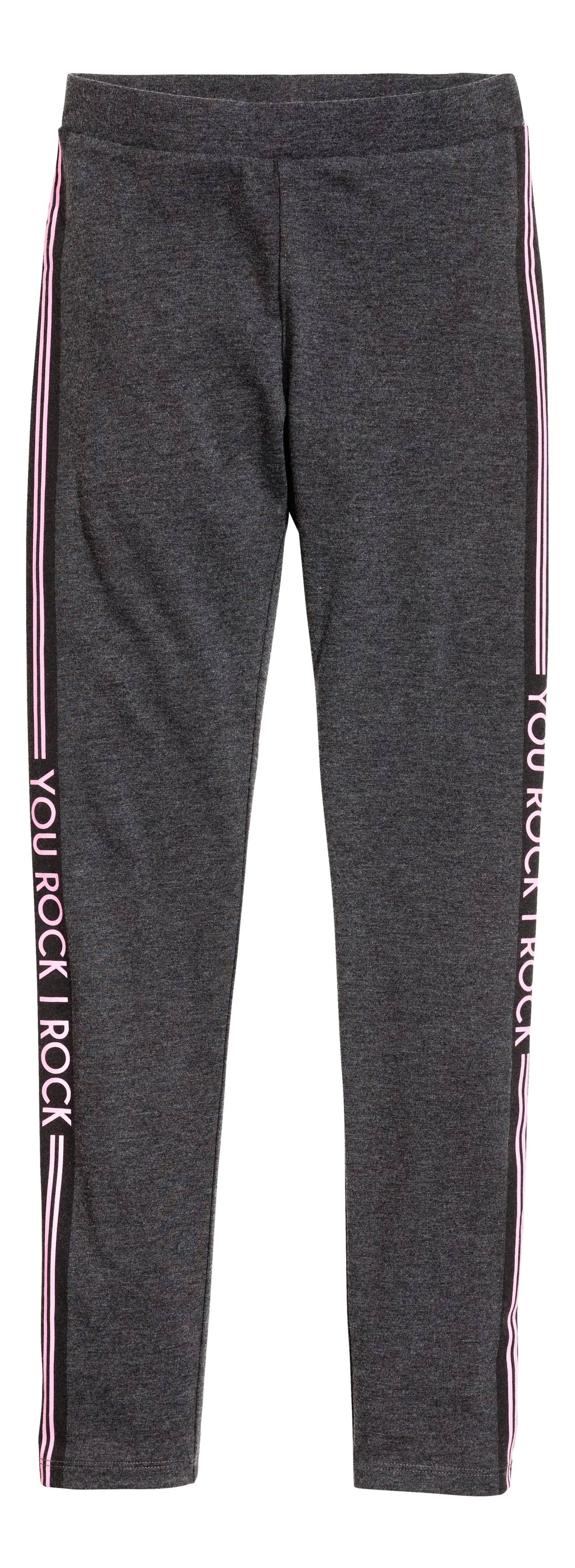 View larger image: Jersey leggings - Dark grey marl - Kids | H&M GB 1