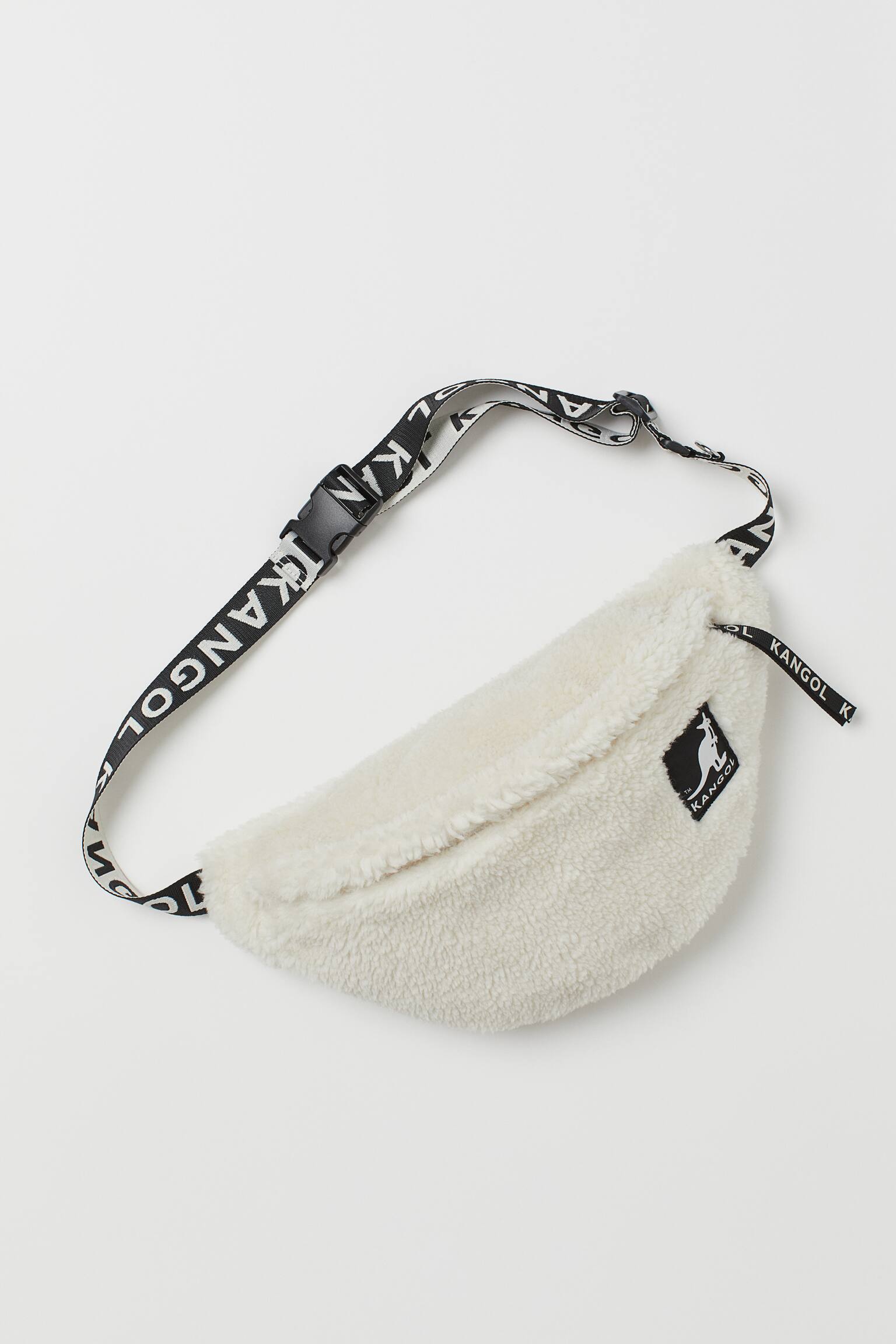 Faux Shearling Belt Bag Offwhite Ladies H&M US