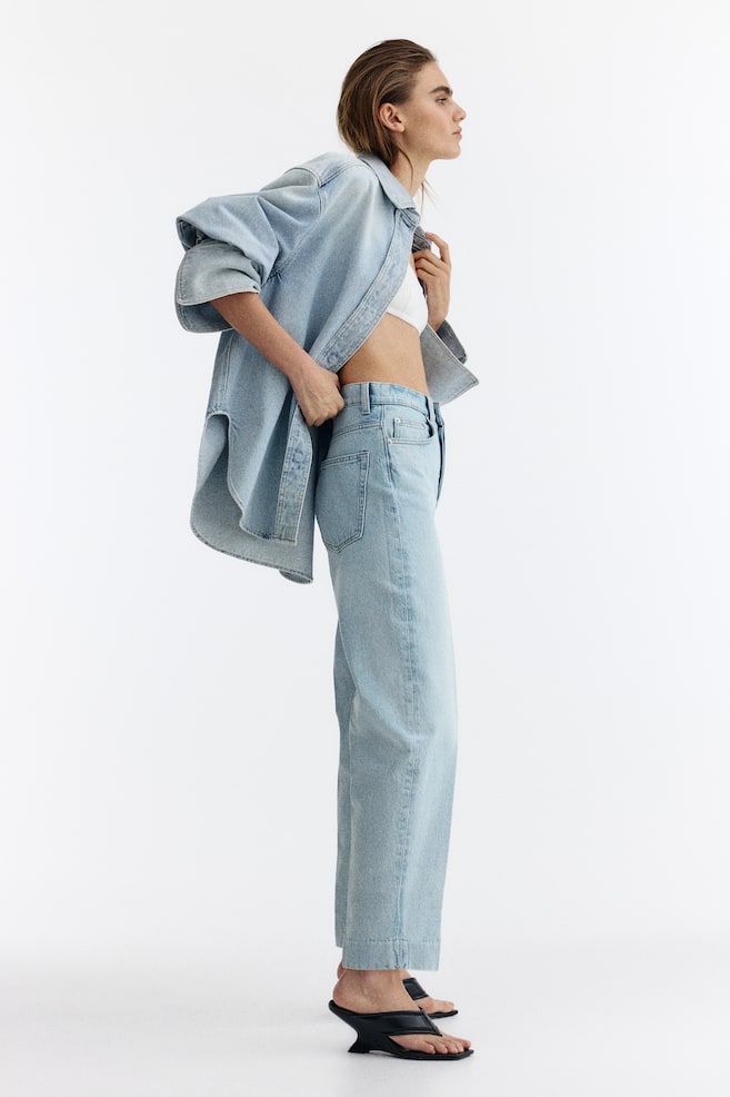 Barrel High Ankle Jeans-Pale denim blue - 3