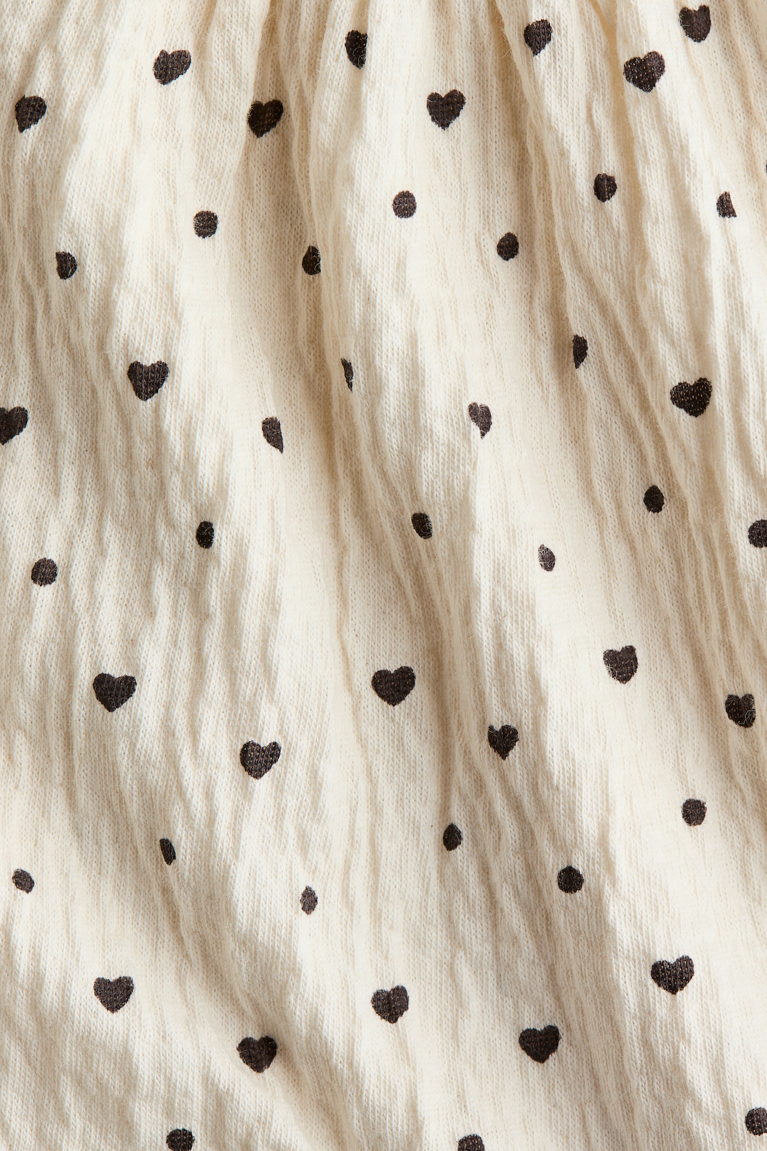 Bow-detail crinkled blouse - Cream/Hearts/Light beige/Leopard print - 2