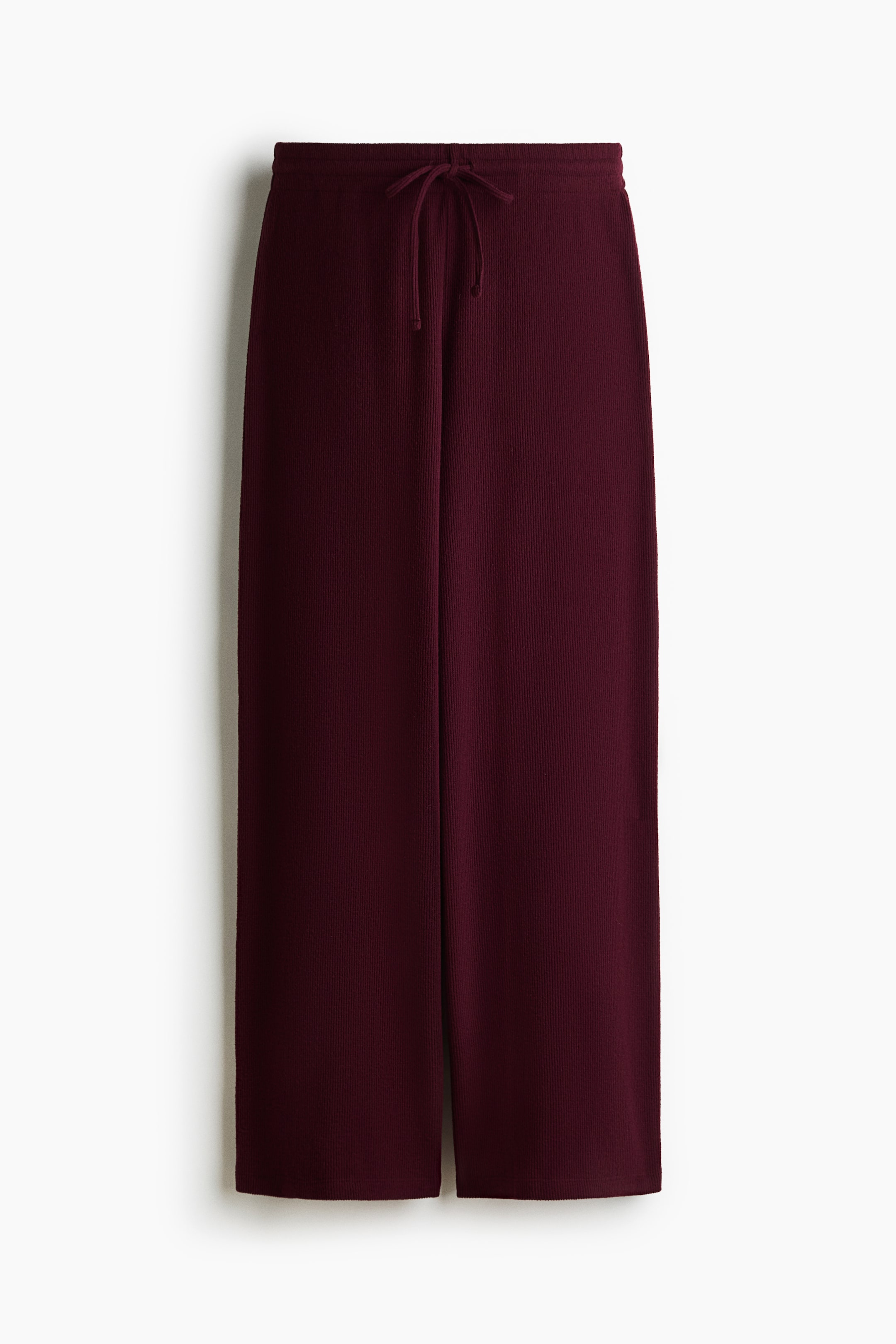 Visualizza immagine più grande: Pantaloni a nido d'ape con coulisse - Bordeaux - DONNA | H&M IT 1