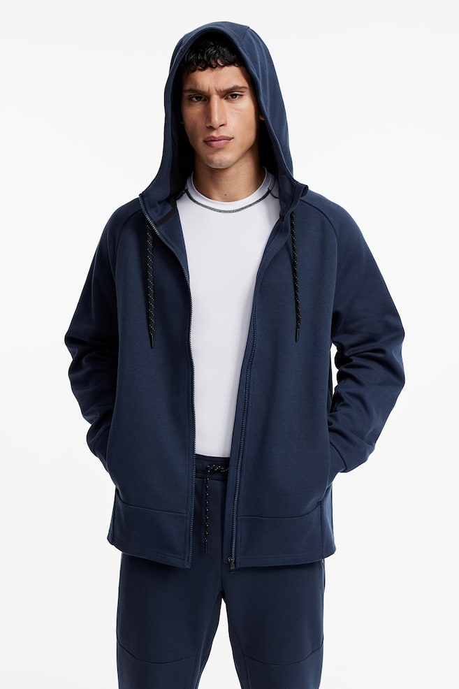 DryMove™ Zip-through sports hoodie - Navy blue/Black/Dark red/Block-coloured/Dark grey/Block-coloured/dc - 6