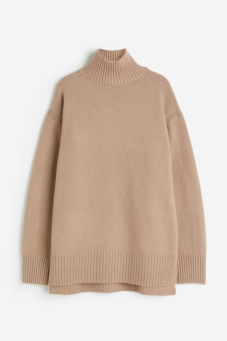 Oversized coltrui Donkerbeige DAMES H&M NL