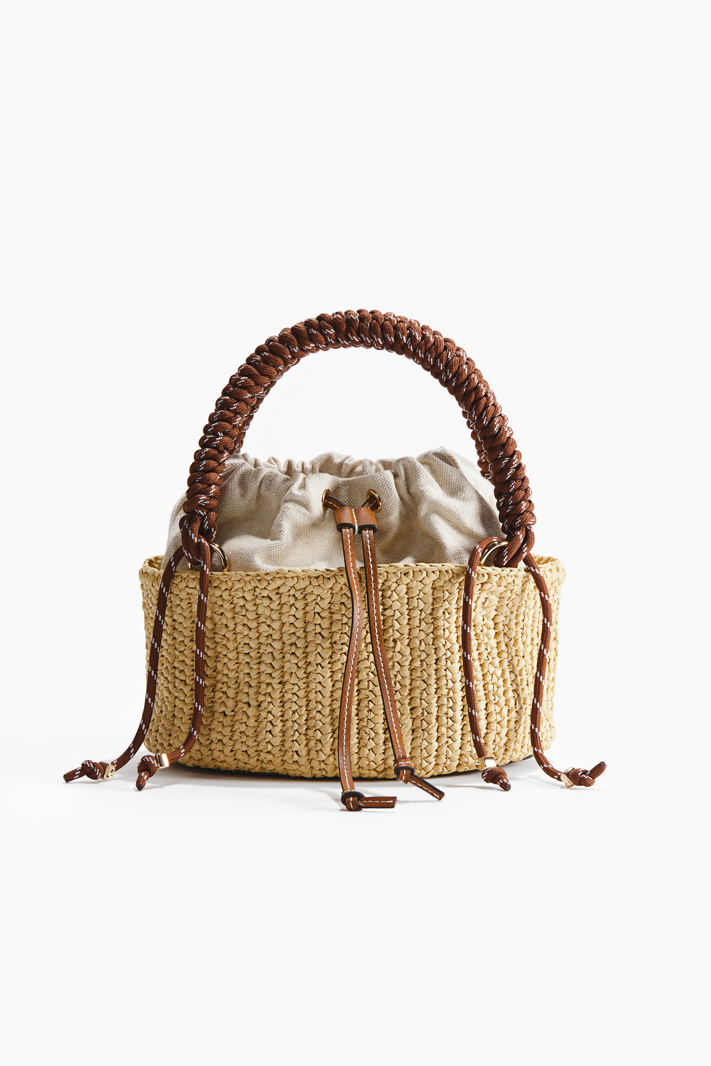 Straw Tote Bag - Beige
