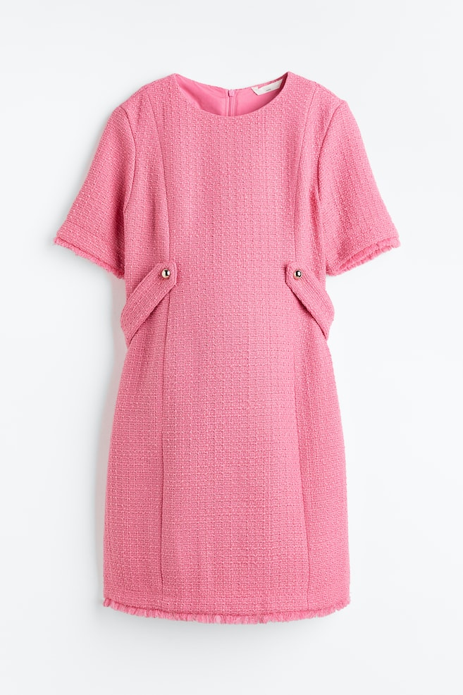 MAMA Bouclé dress - Pink - 1