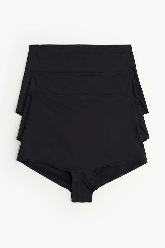 Pack de 3 bragas shortie de microfibra - Negro/Beige/Blanco/Negro - 1