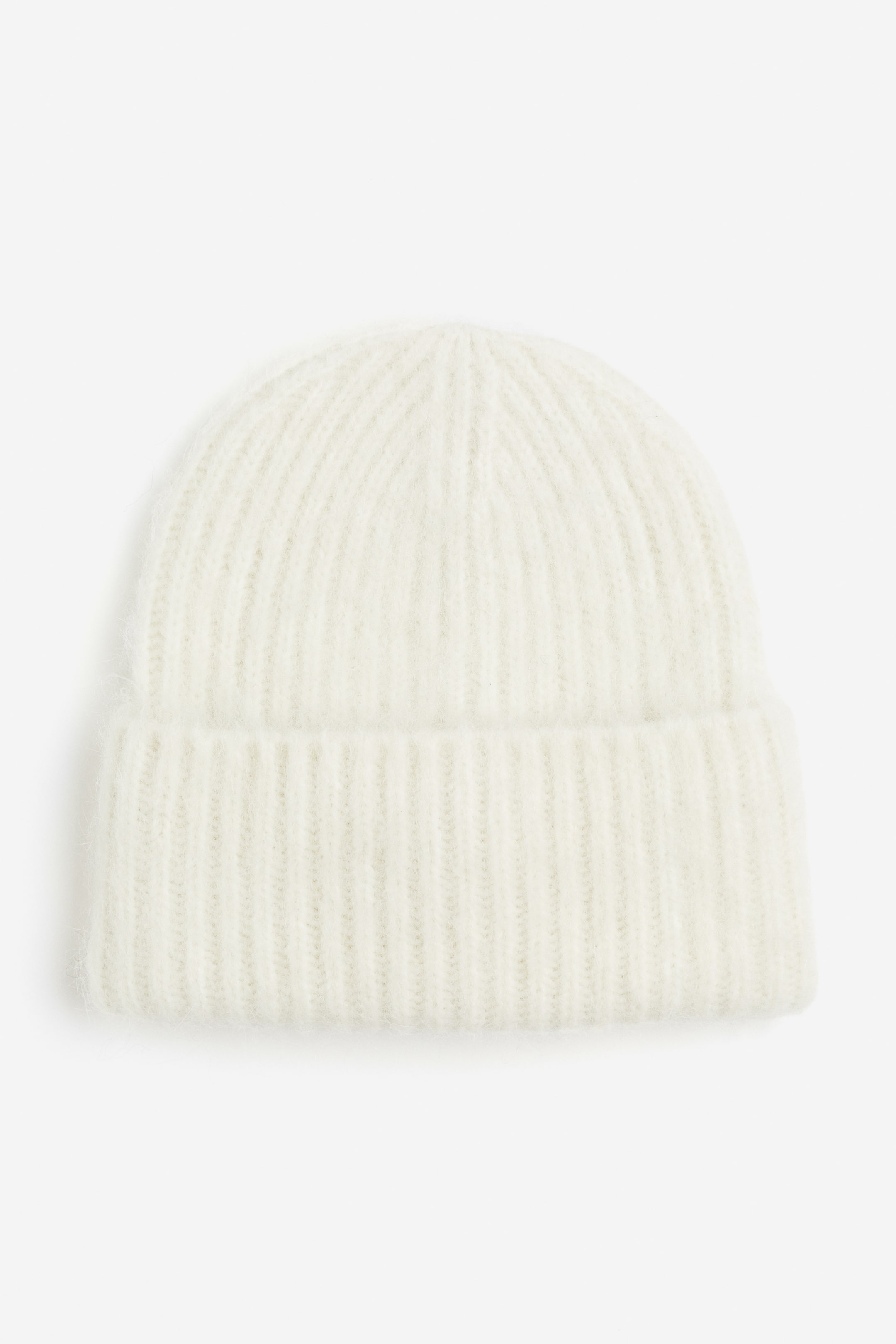 Rib-knit alpaca-blend beanie - Cream - Ladies | H&M GB 1