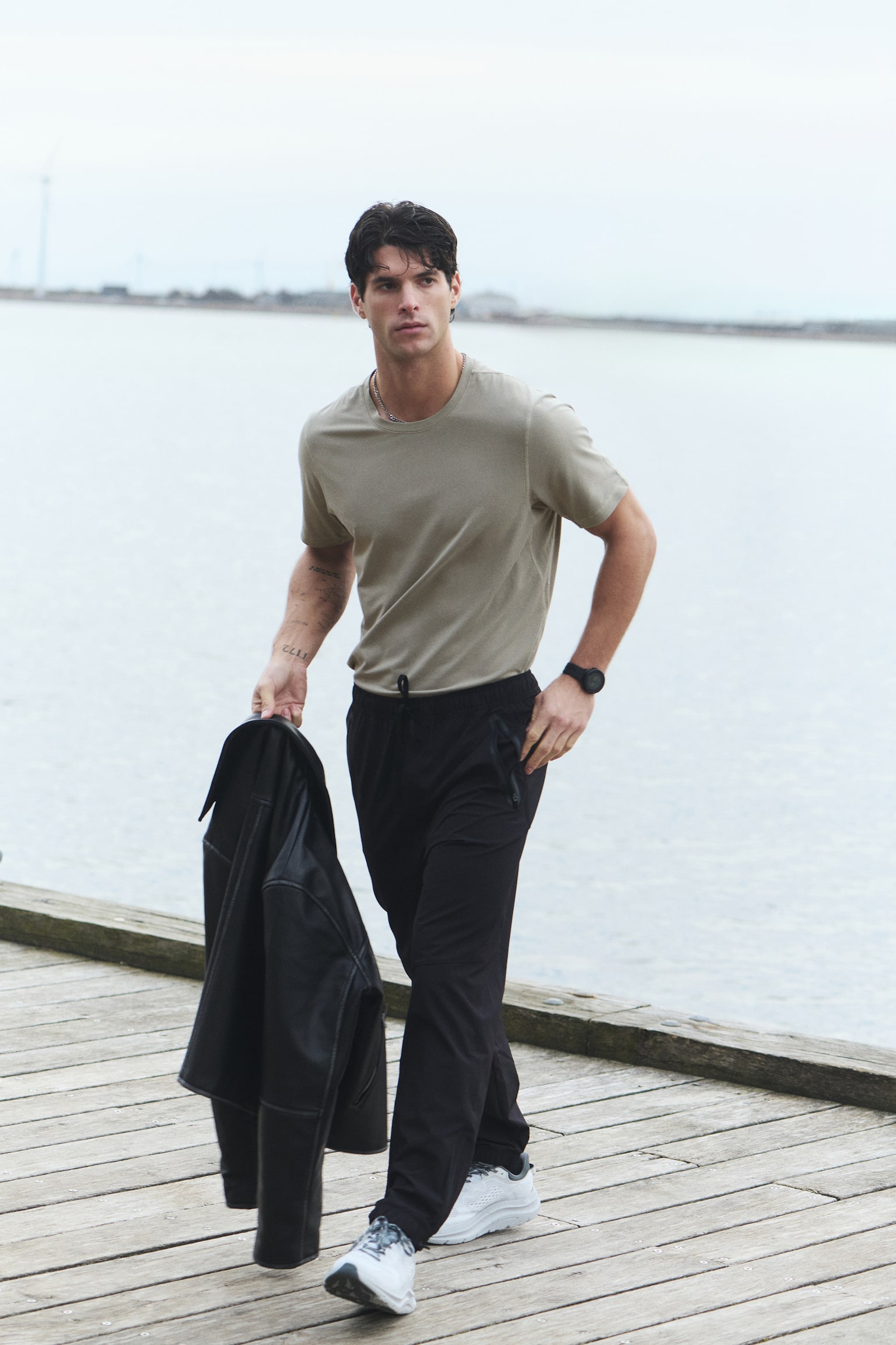 Sports T-shirt with DryMove™ - Dark beige/Dusty blue/Dusty rose/Dark grey - 7