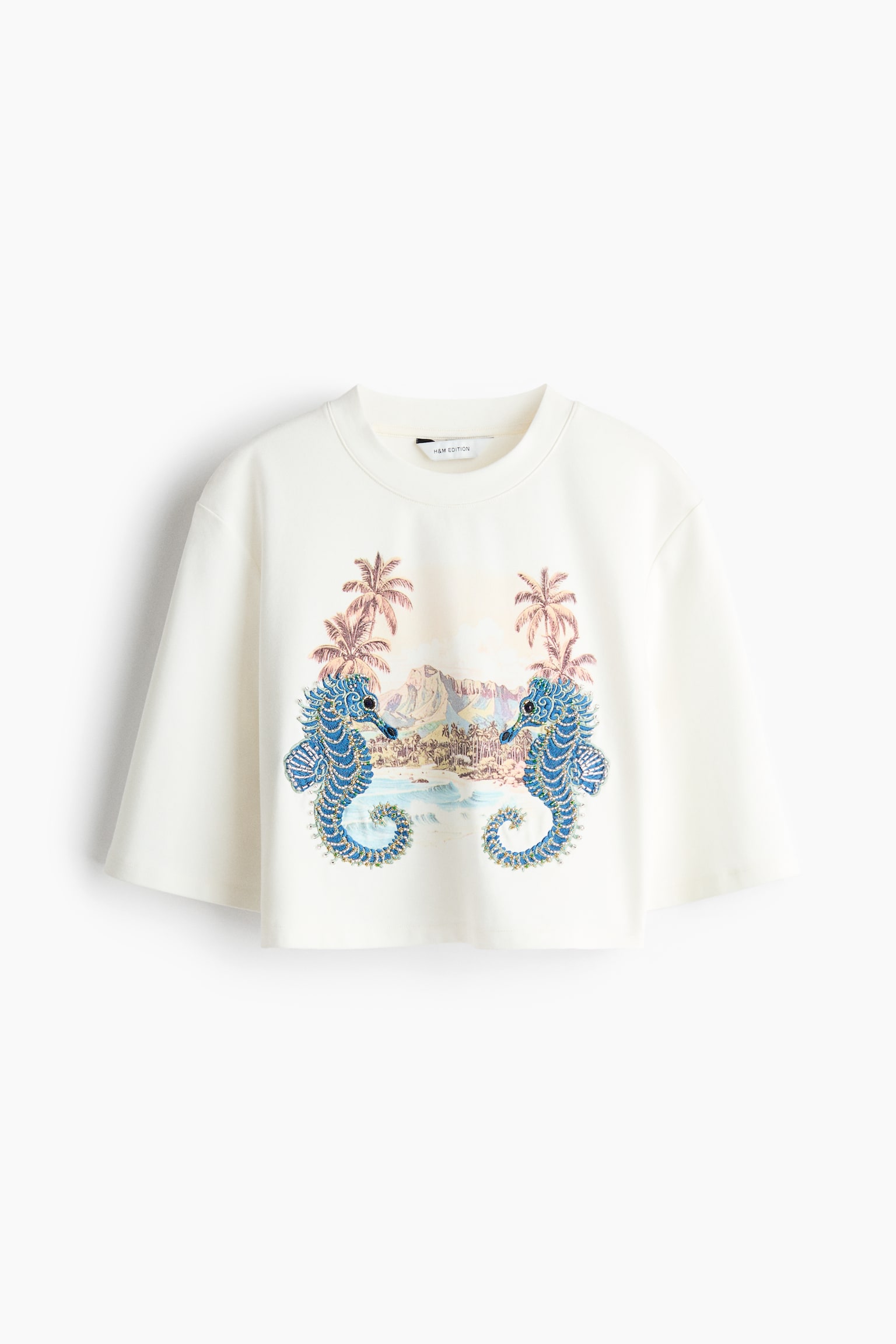 Embellished Cropped T-Shirt