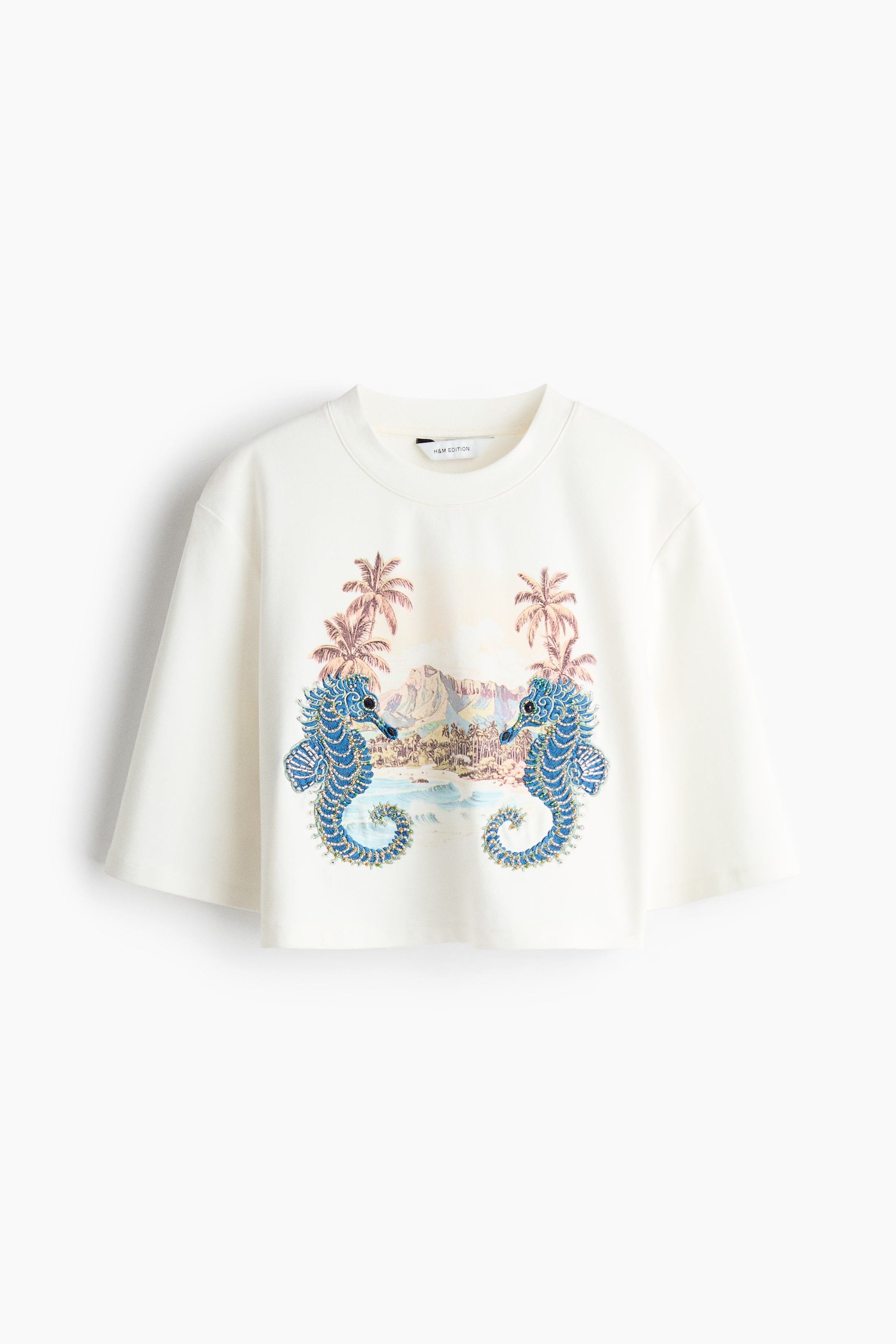 Embellished Cropped T-Shirt