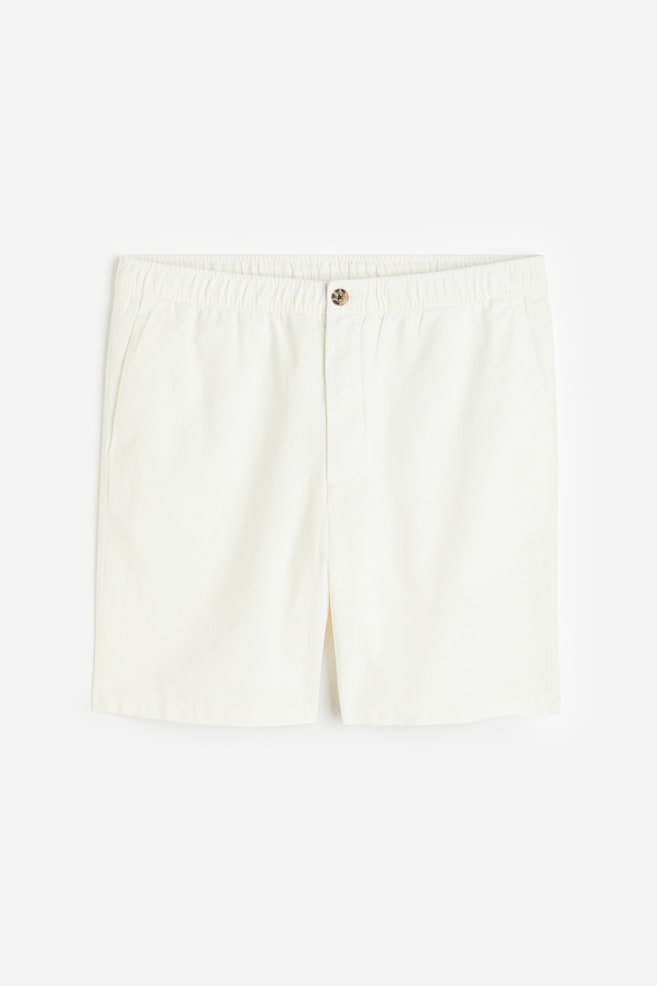 Regular Fit Linen-blend shorts - White/Light beige/Light grey/Dark brown/dc - 2