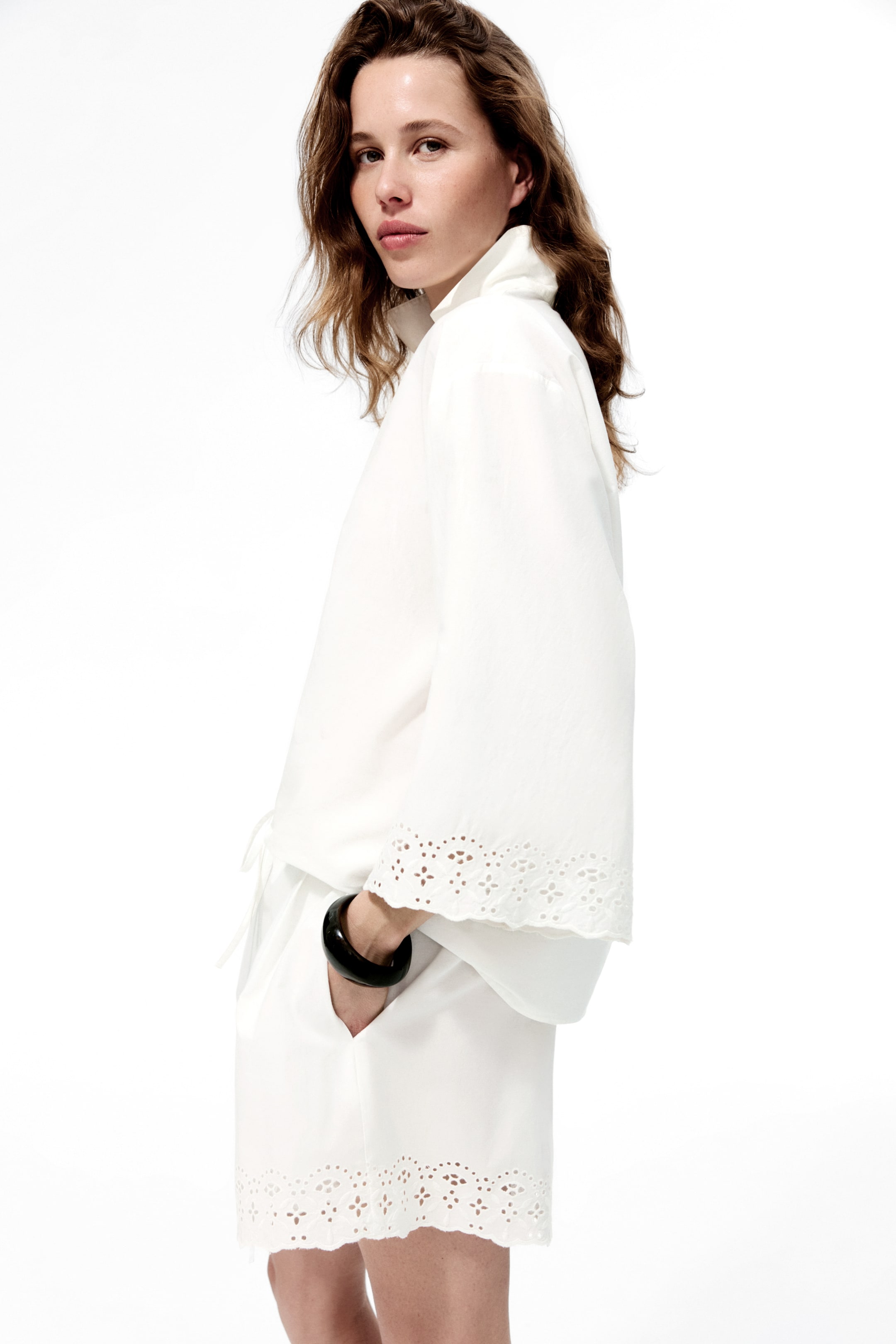 Eyelet-Embroidered Cotton Shorts