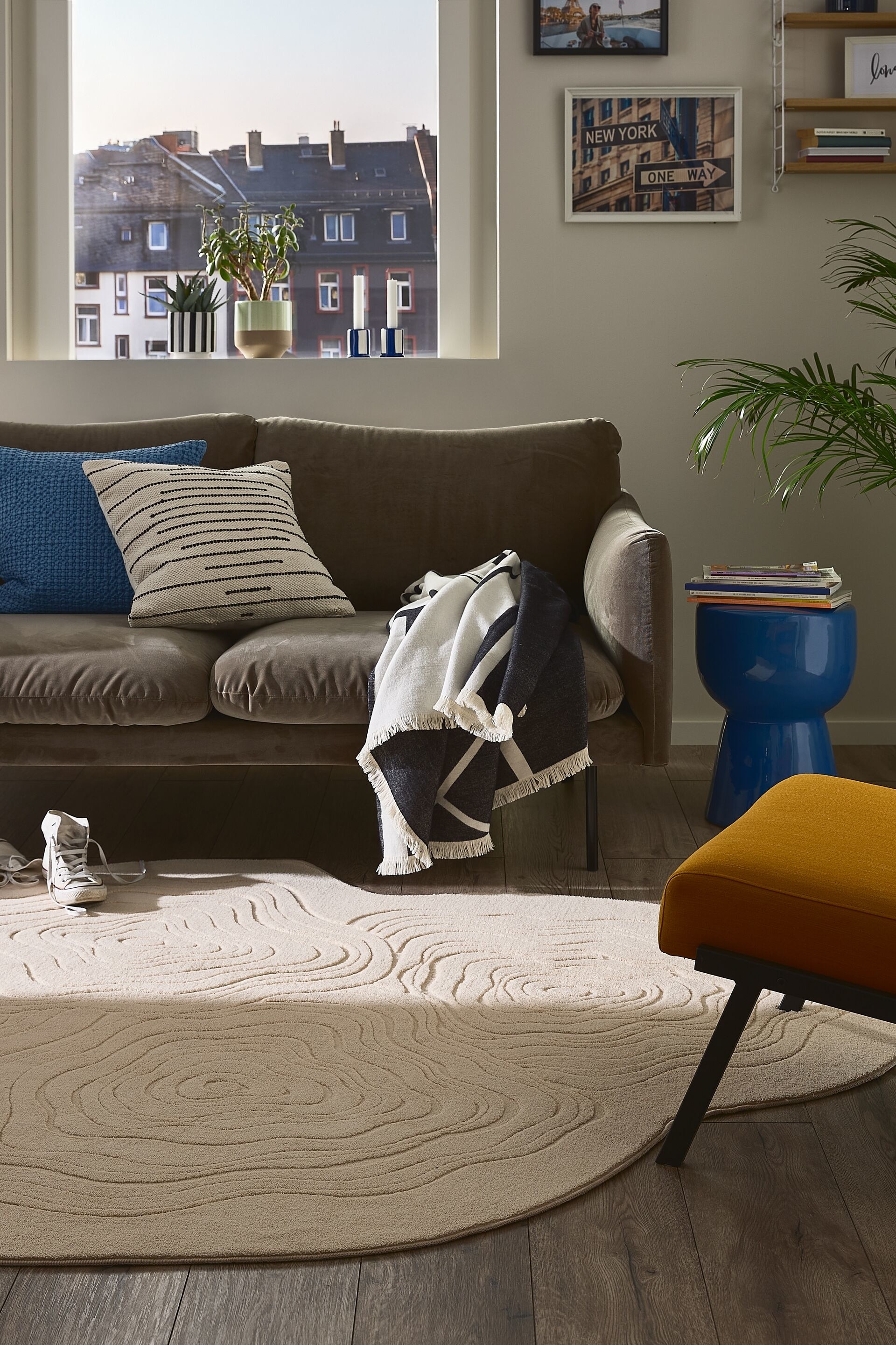 Washable Rug Pam - Beige/Cream/Grey