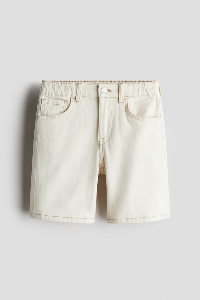 Loose Fit denim shorts - Cream/Denim blue/Dark denim blue - 1