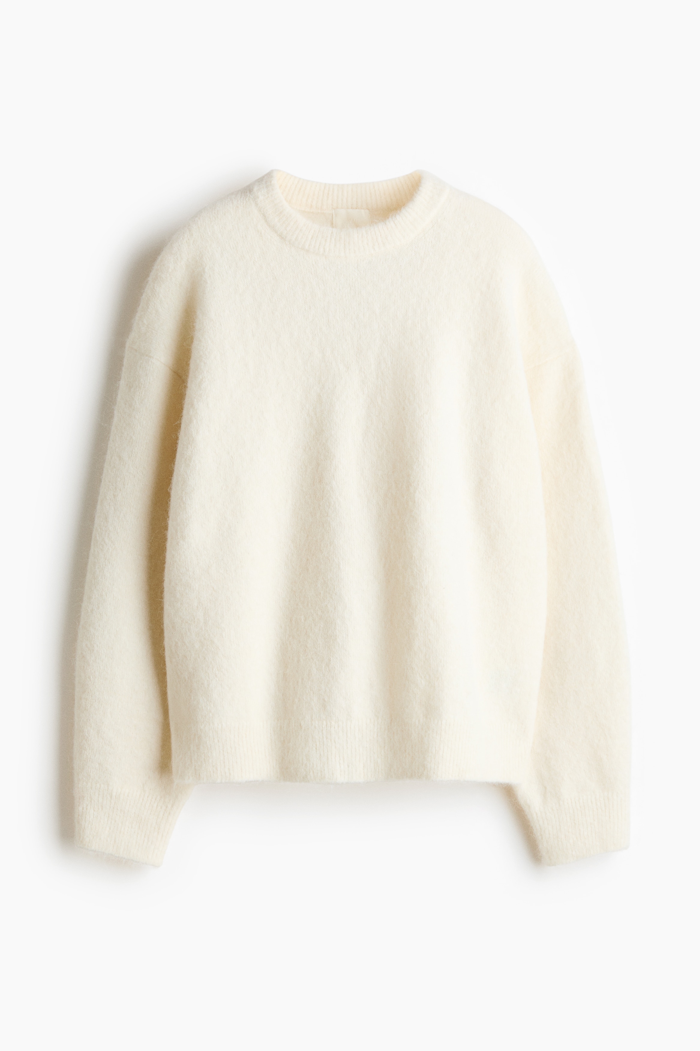 Knitted jumper - Cream/Dark grey marl