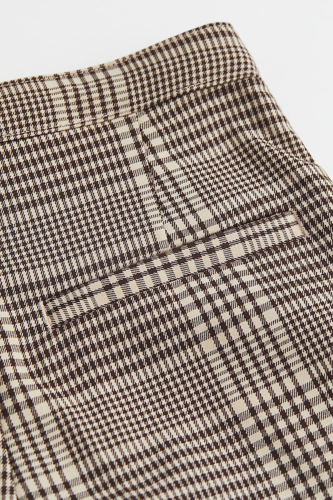 Tailored trousers - Light beige/Checked/Black/Checked - 2