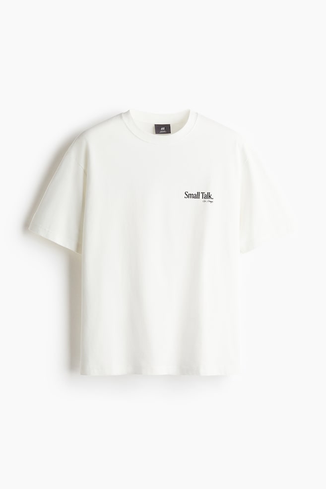 ルーズフィット プリントTシャツ - ホワイト／Small Talk/ホワイト／Port Meridian Yacht Club/ホワイト／Finca Olivetta/ホワイト／Peak Season/ホワイト／クラブ/ピーチピンク／Echo Park/ホワイト／Offside Society - 1