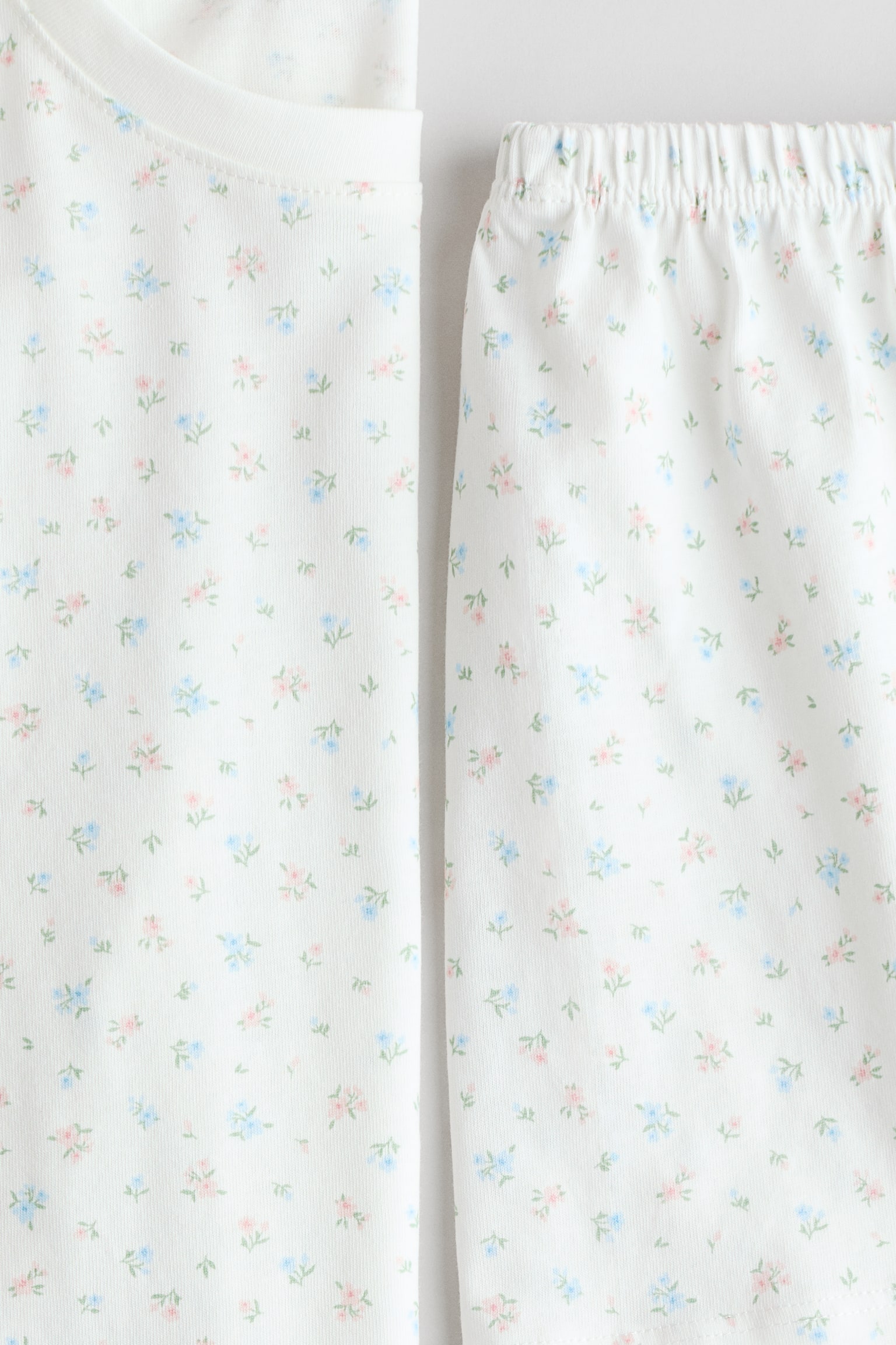 Cotton pyjamas - Cream/Floral/Pink/Love/Light grey marl/Hearts/White/Strawberries/Light blue/Floral/Light blue/Limones/White/Gingham check - 2